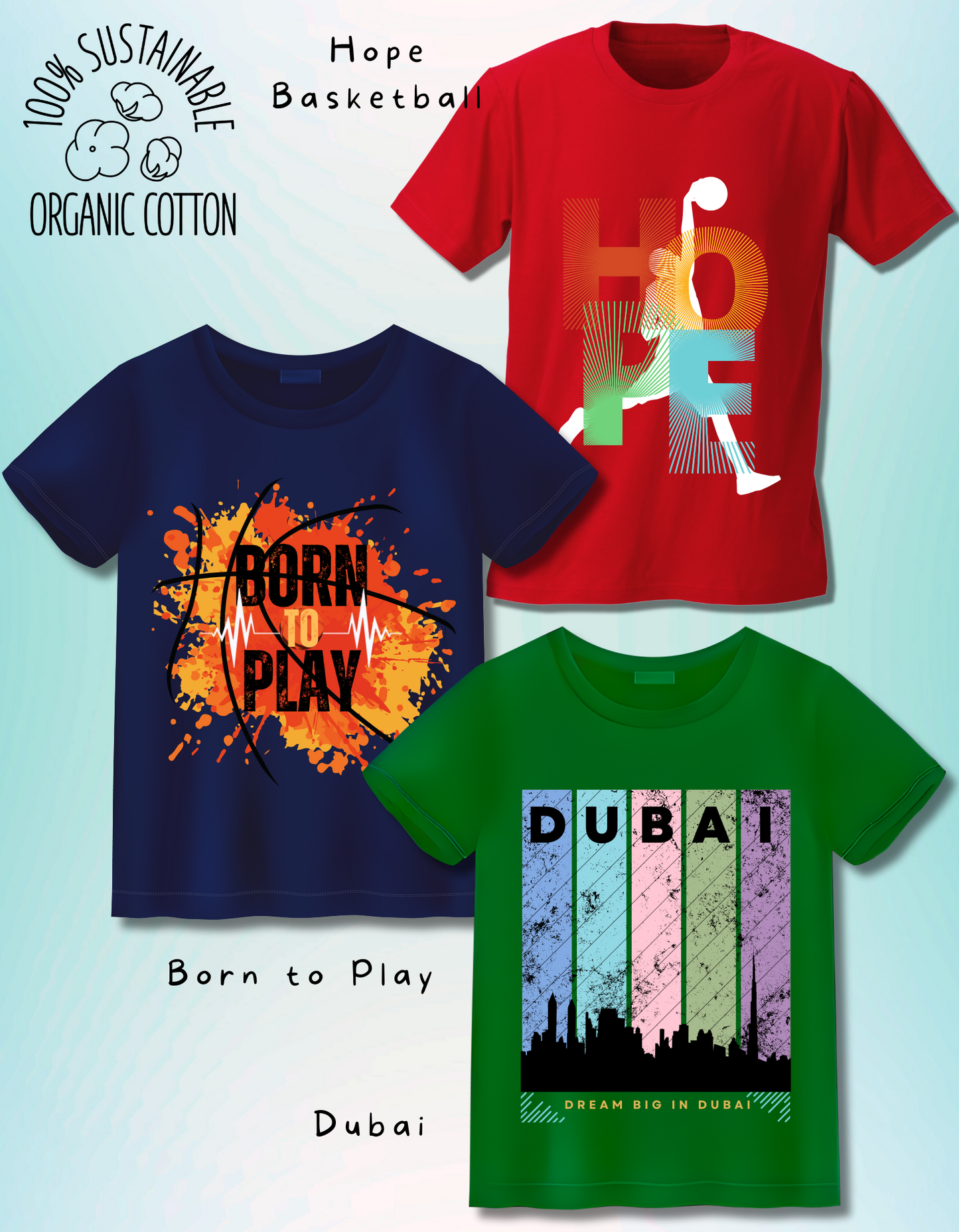 Pack of 3 Play and Travel Tshirts