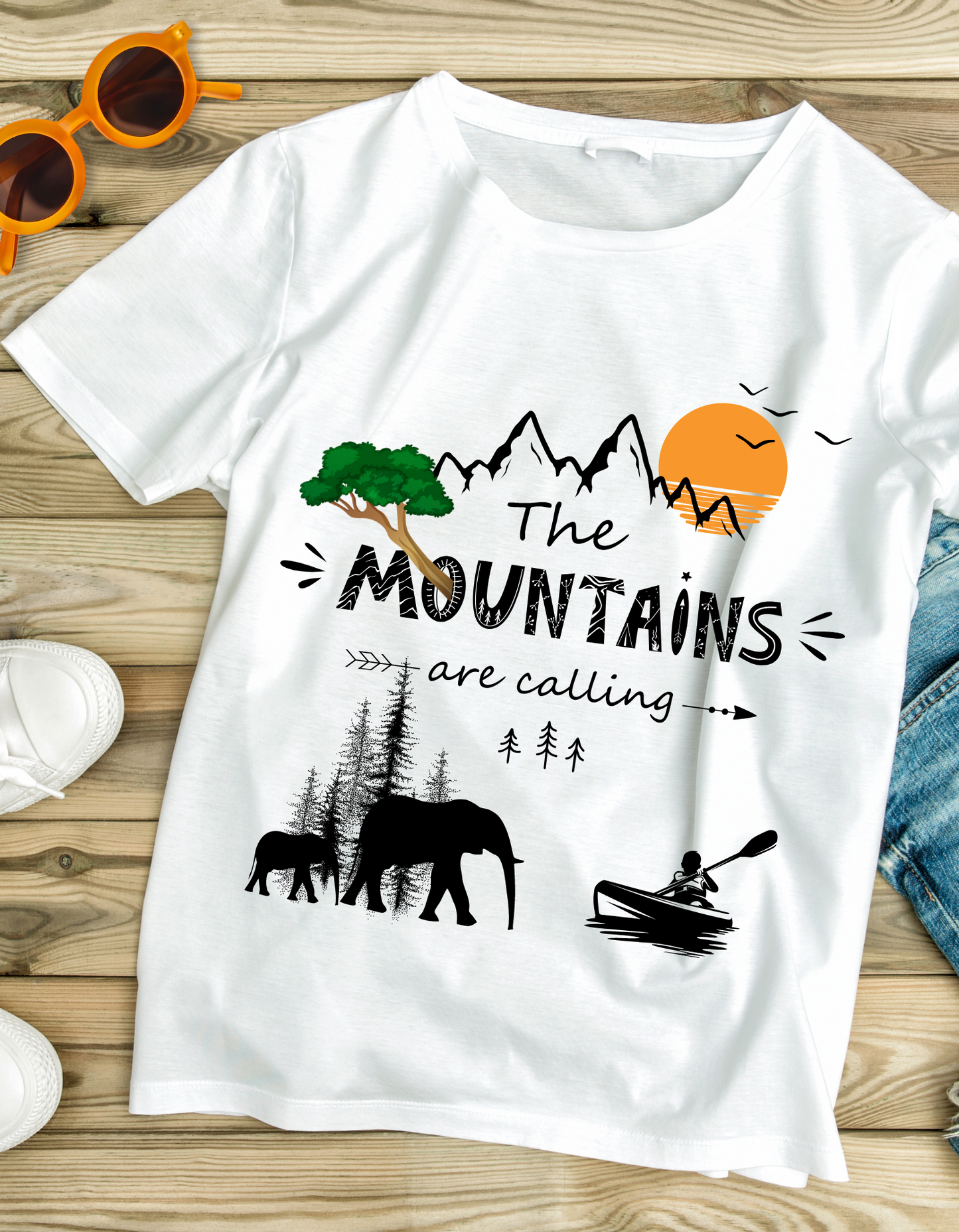 Mountains are Calling - White