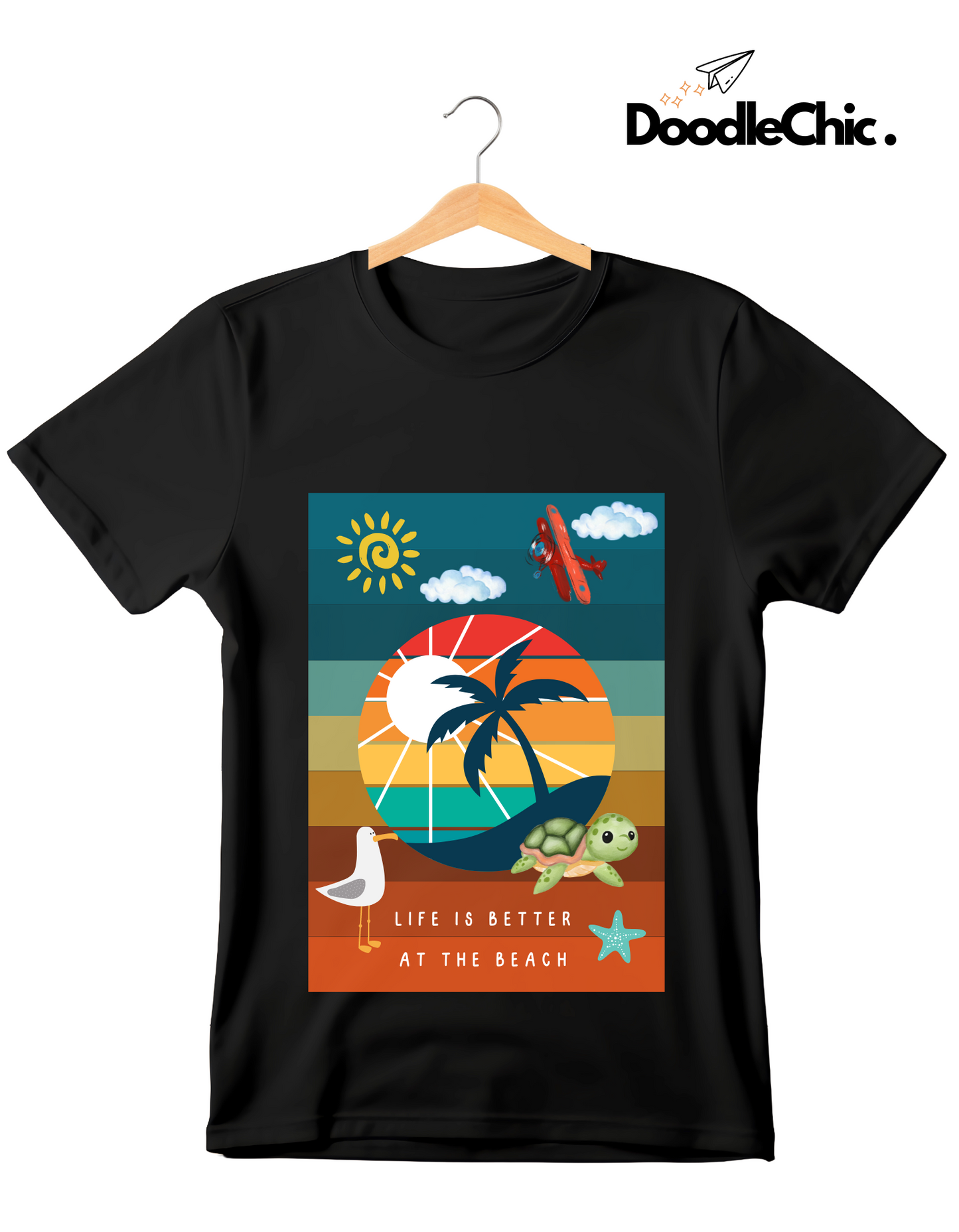Life at Beach - Black