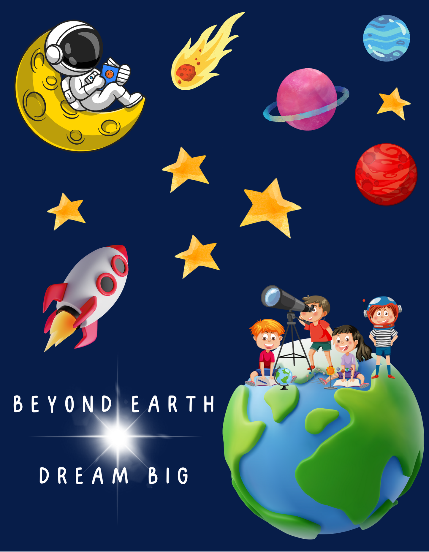 Beyond Earth Dream Big - Navy Blue