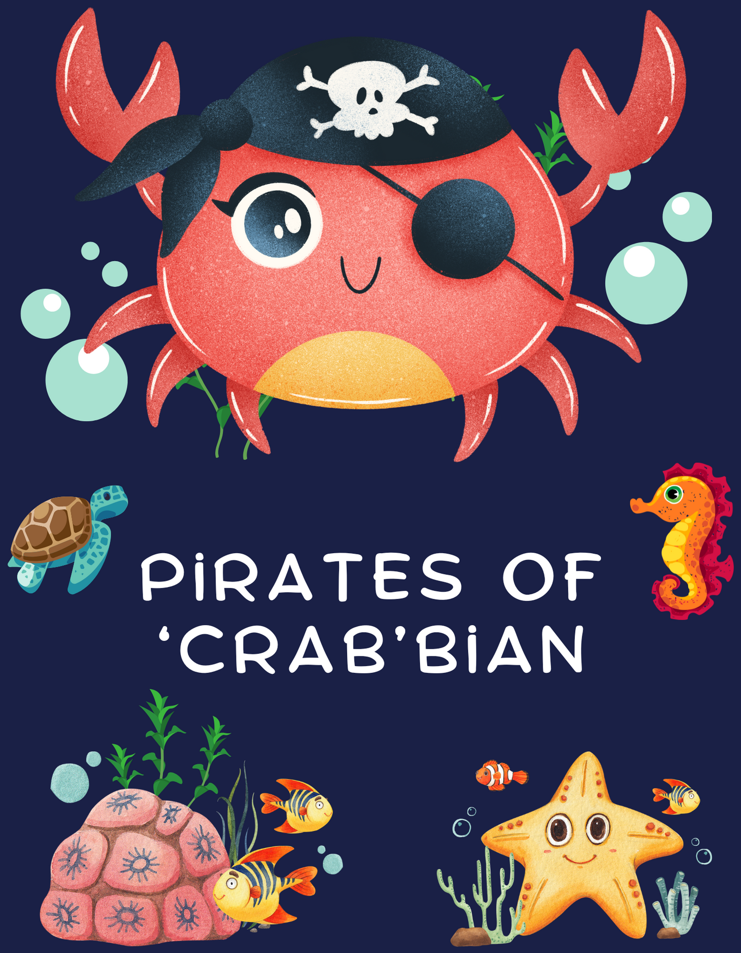 Pirates of 'Crab'bian - Navy Blue