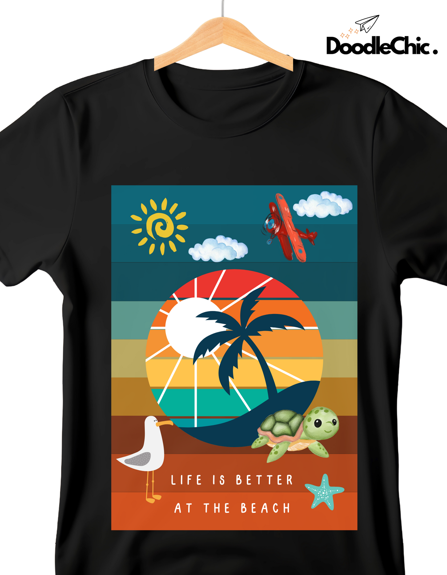 Life at Beach - Black