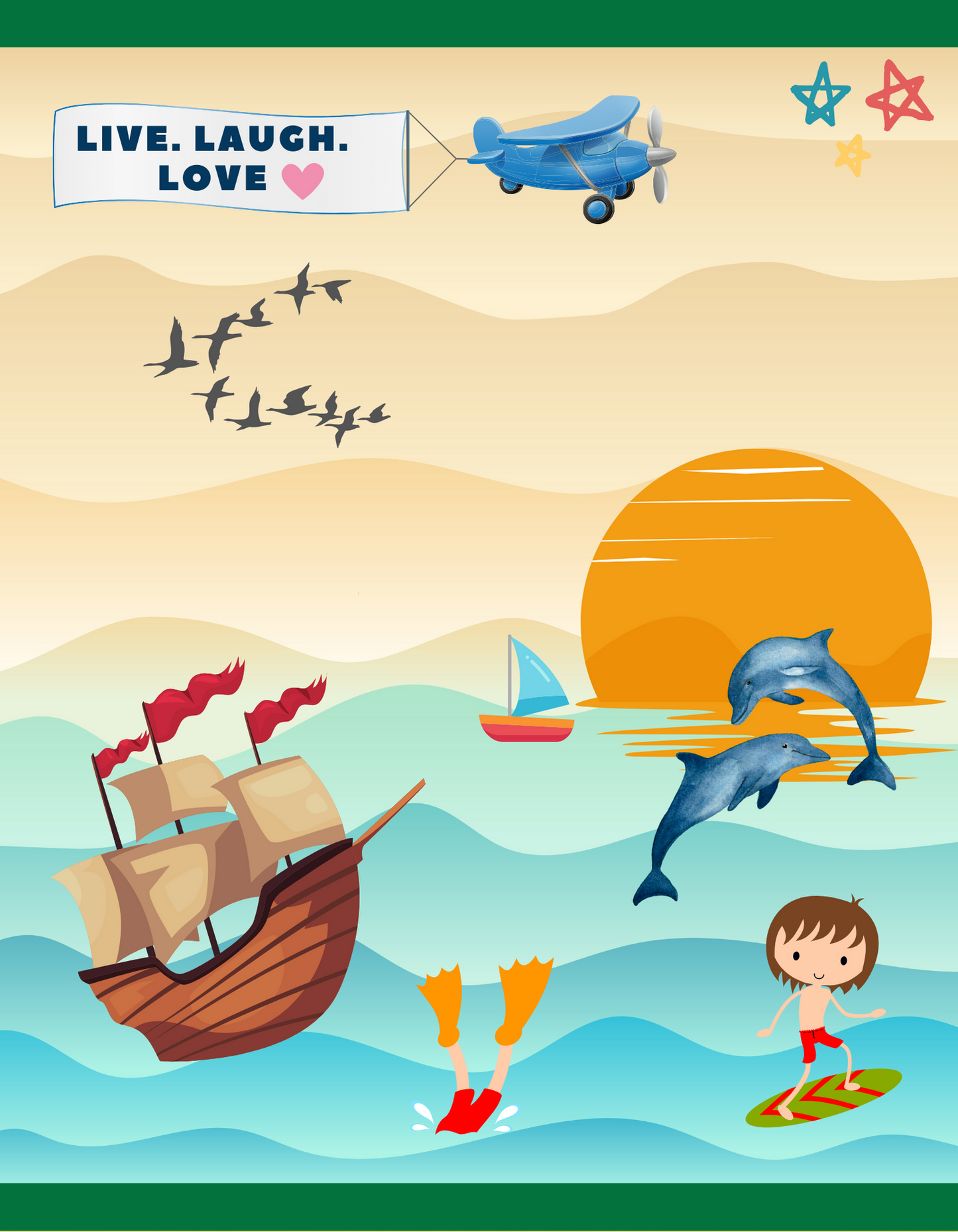 Live Laugh Love - Green