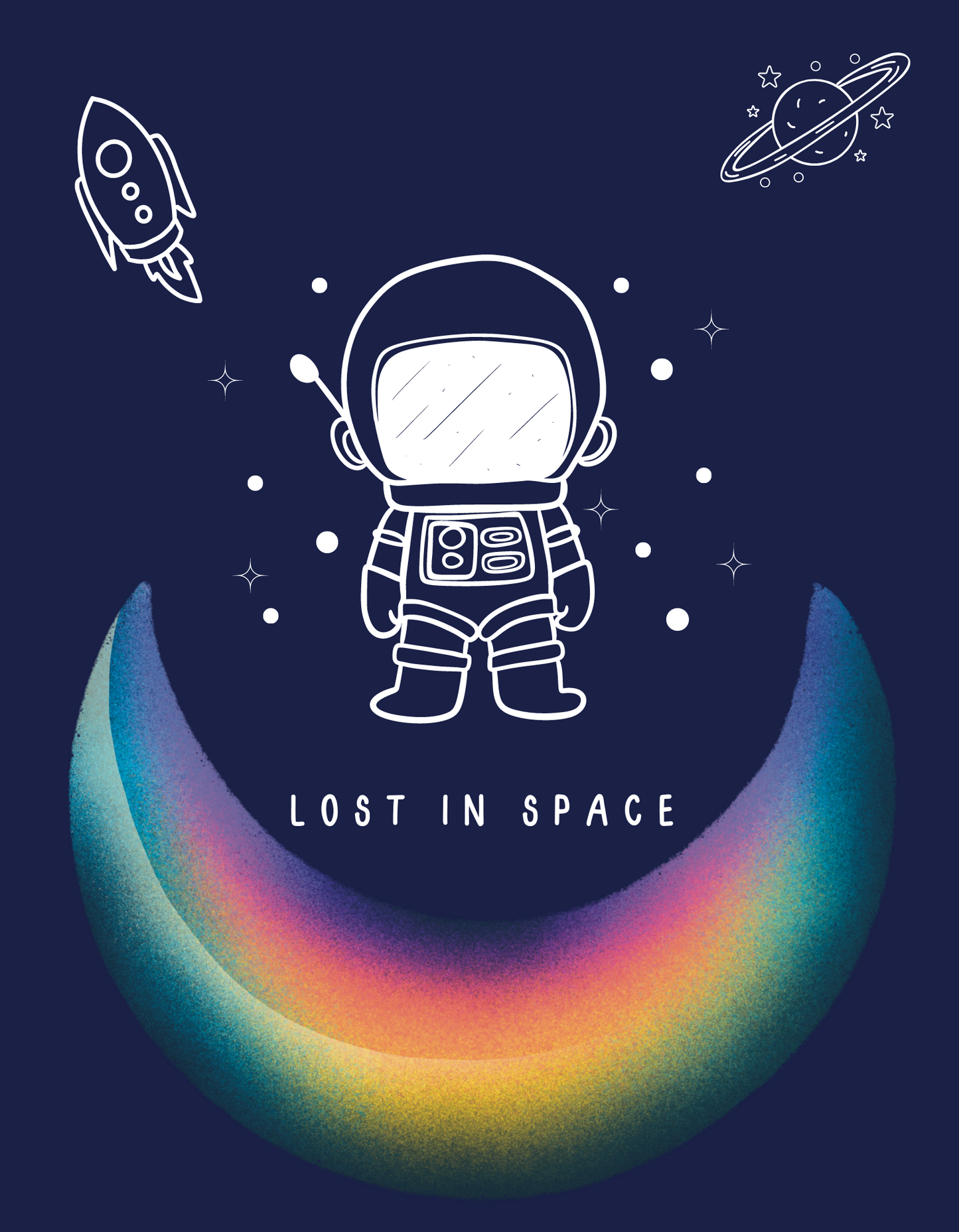 Lost in Space - Navy Blue