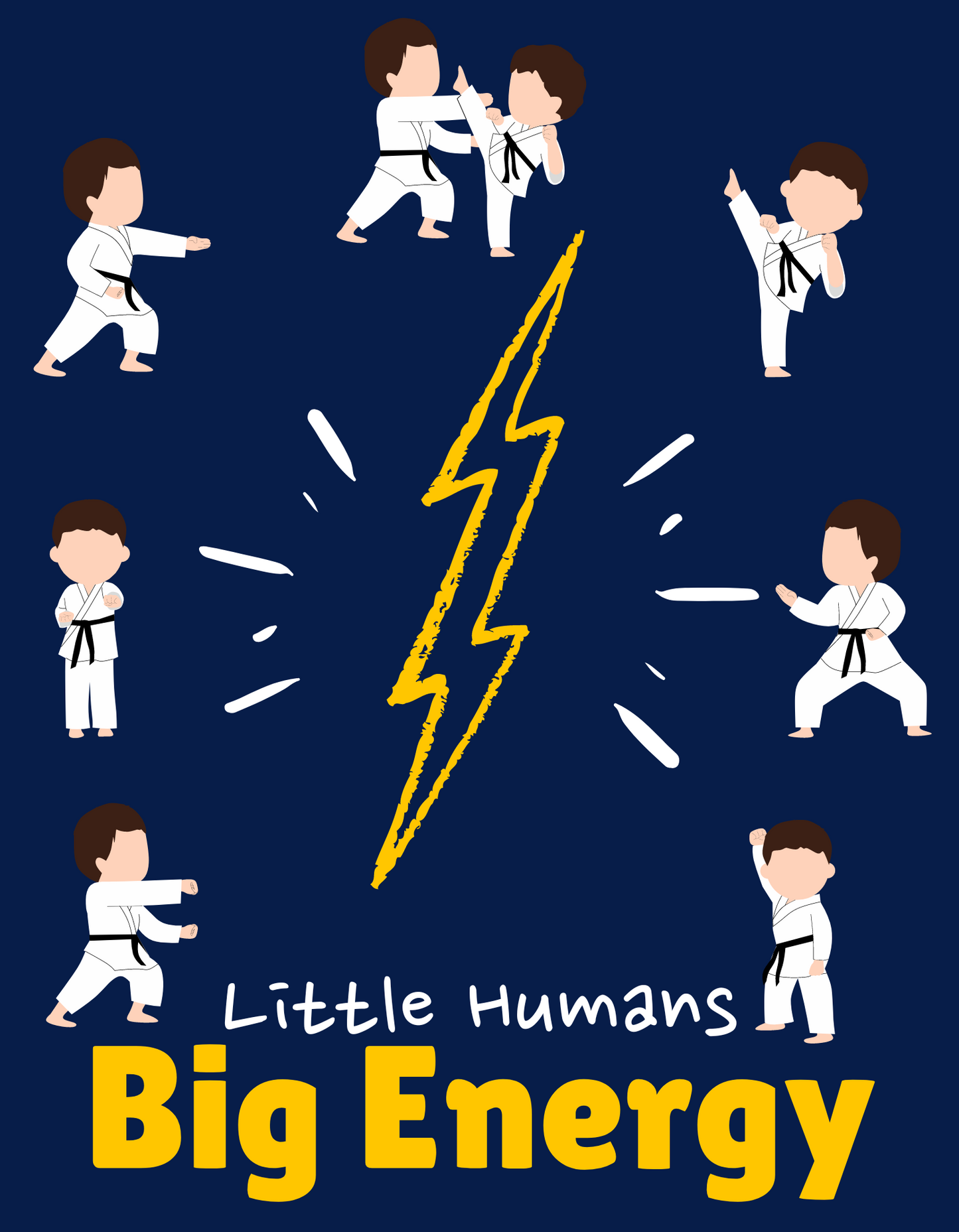 Little Humans Big Energy - Navy Blue