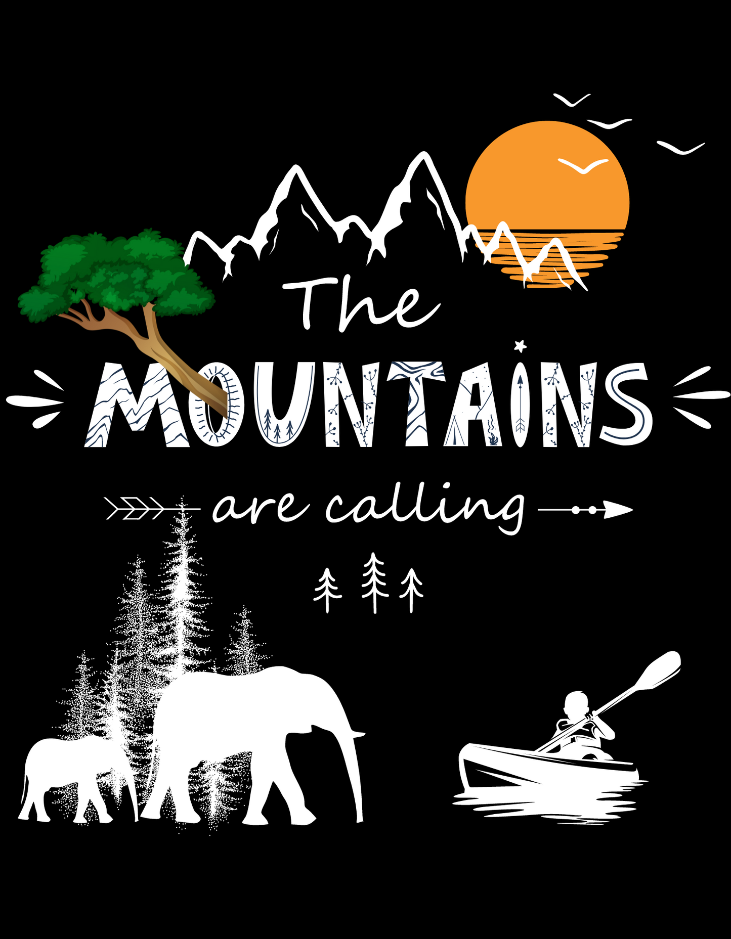 Mountains are Calling - Black