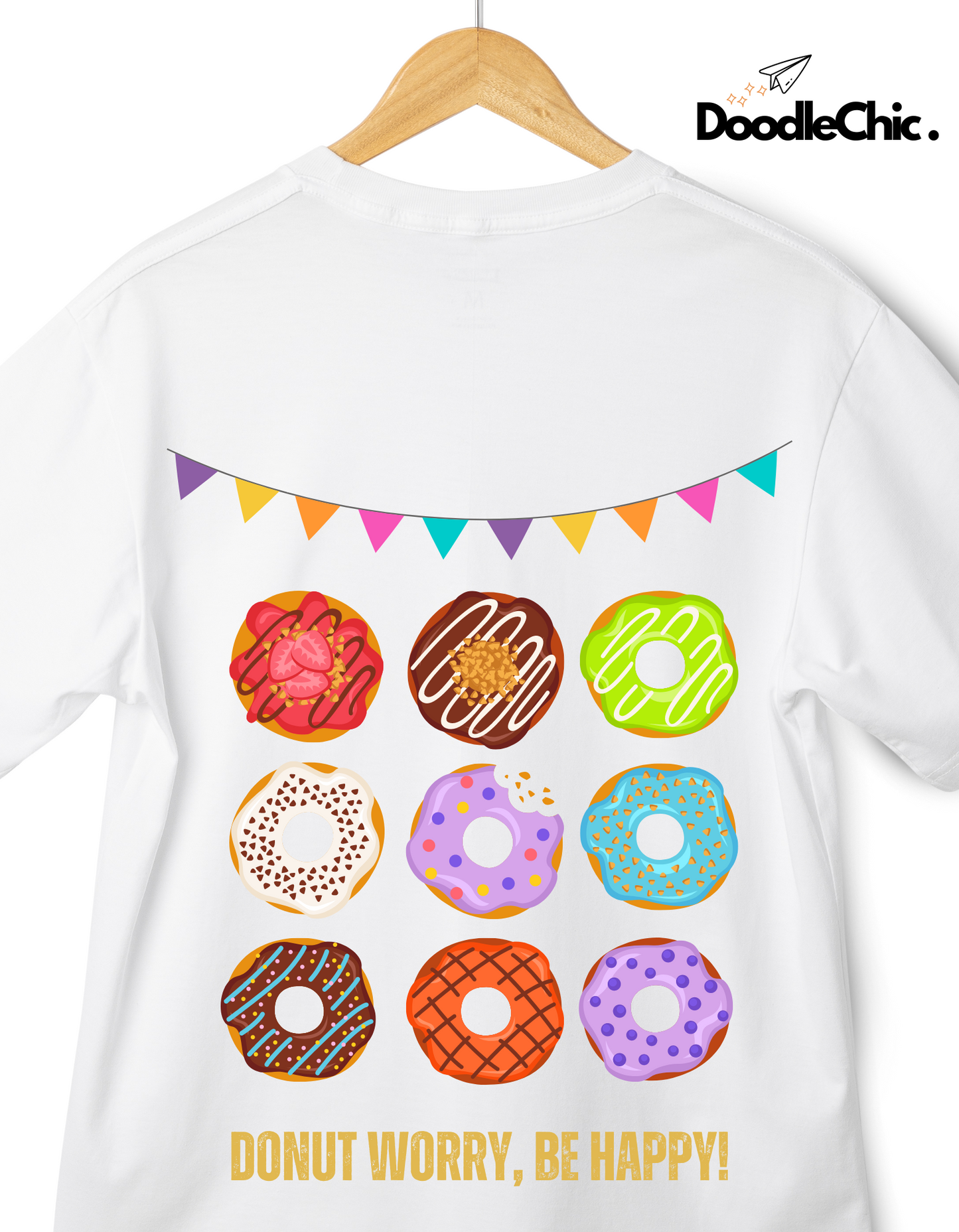 Donut Worry Be Happy - White