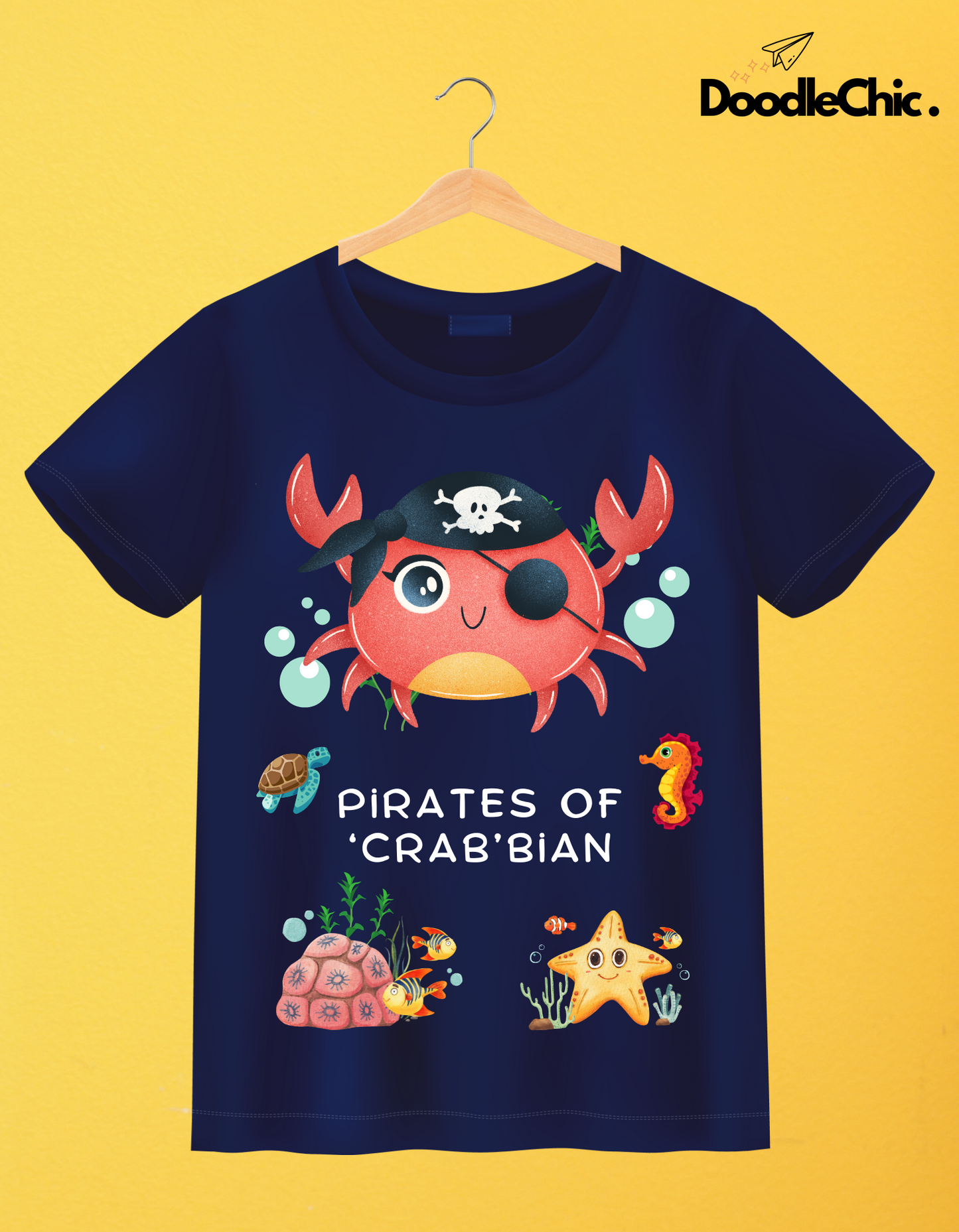Pirates of 'Crab'bian - Navy Blue