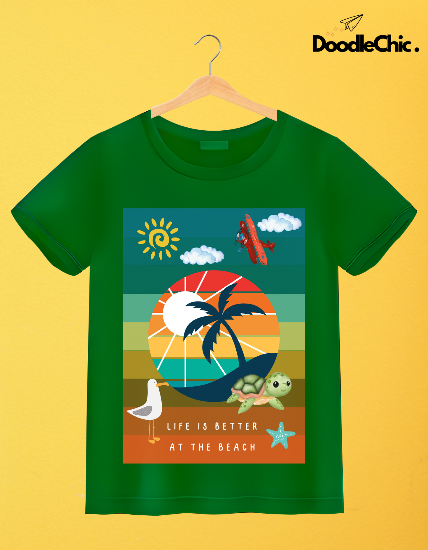 Life at Beach - Green