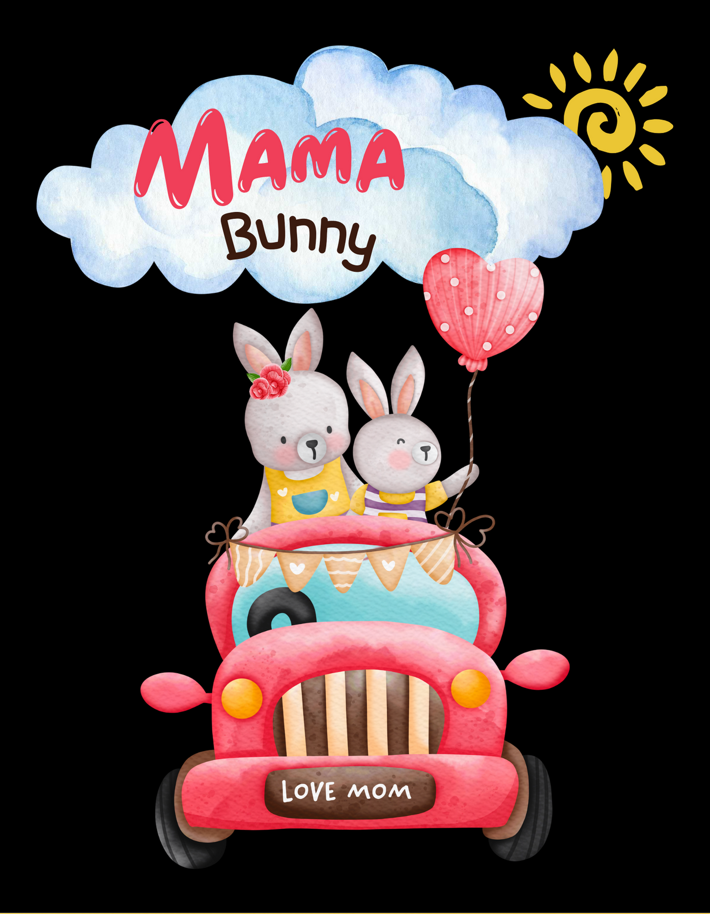 Mama Bunny Love - Black