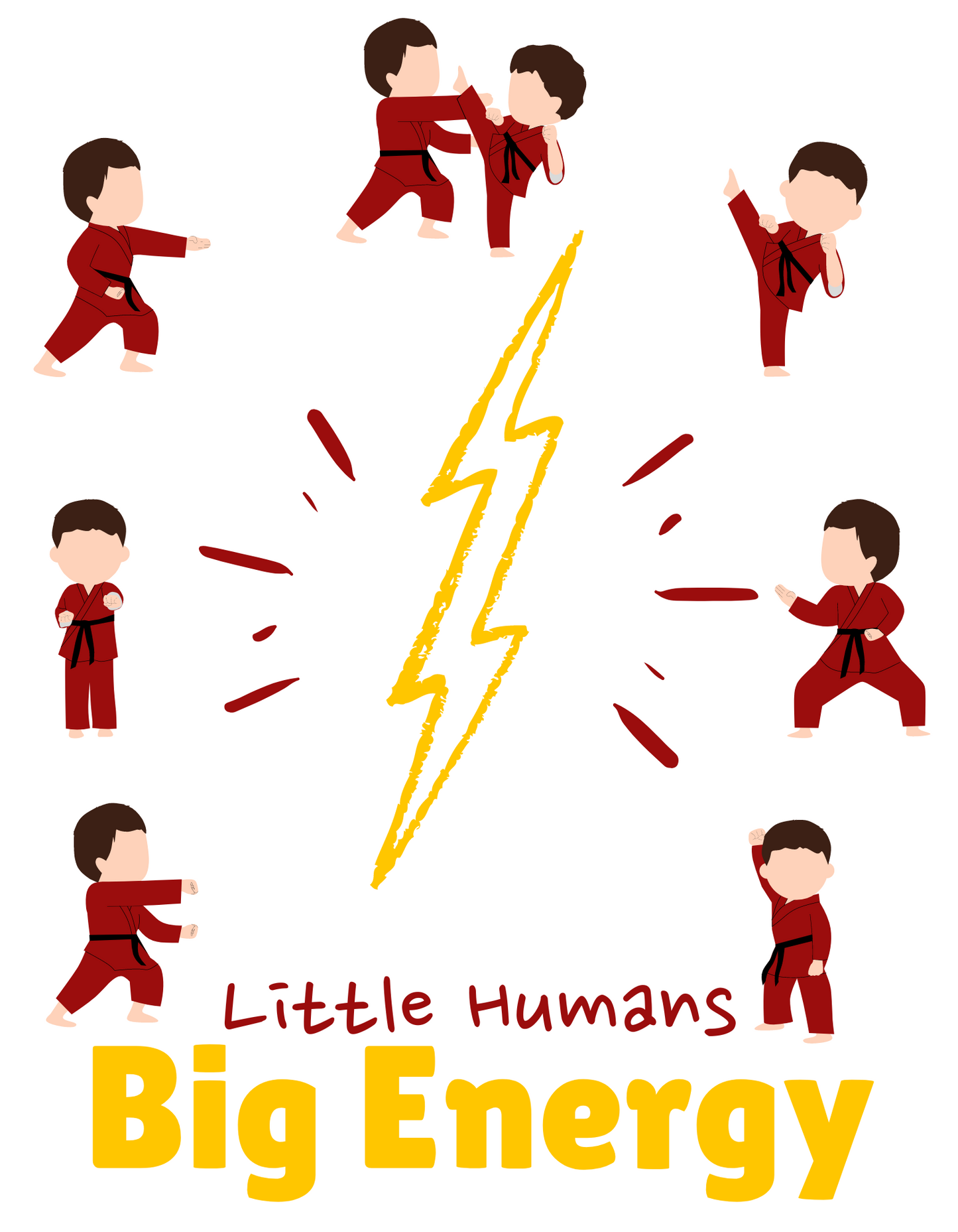 Little Humans Big Energy - White