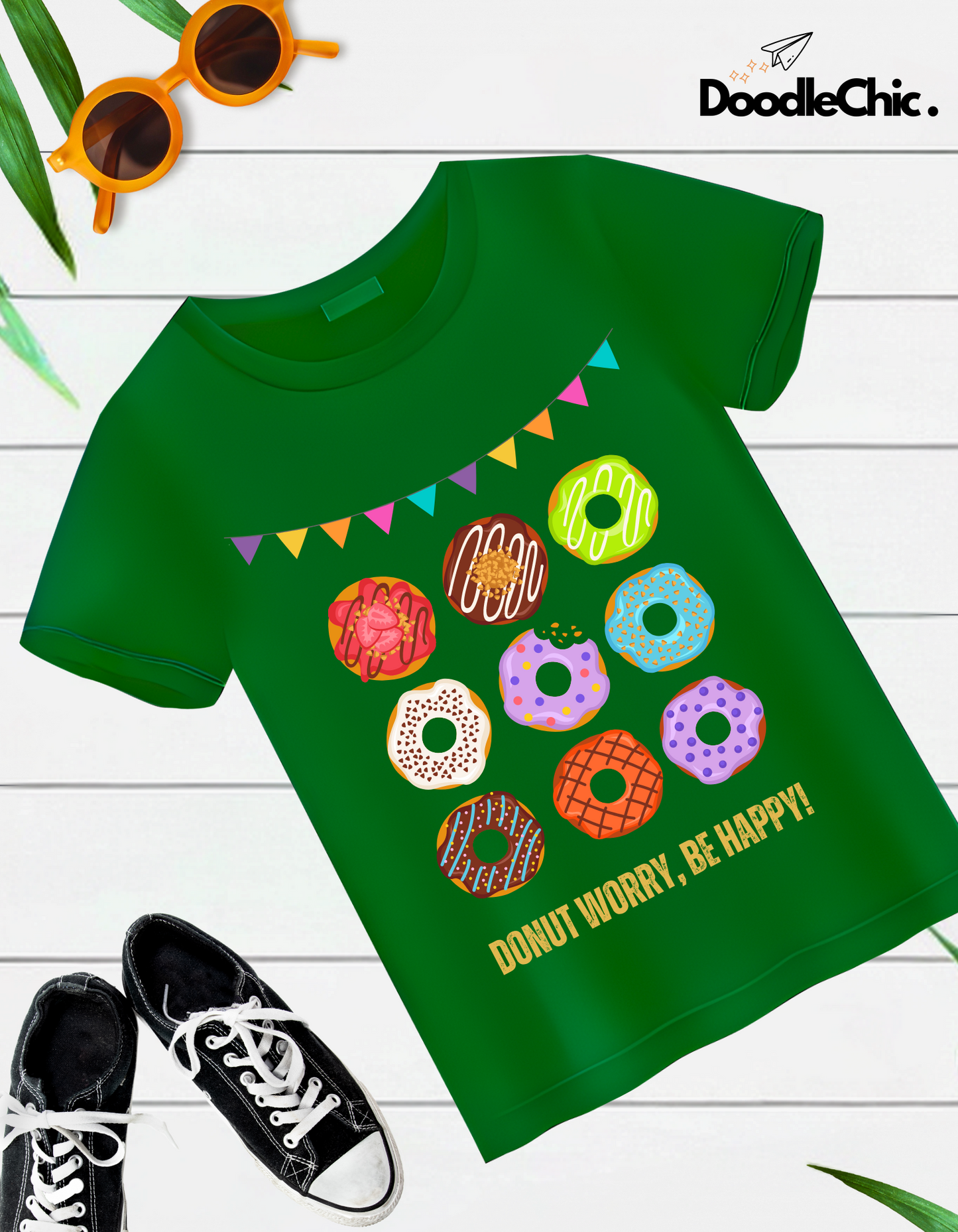 Donut Worry Be Happy - Green