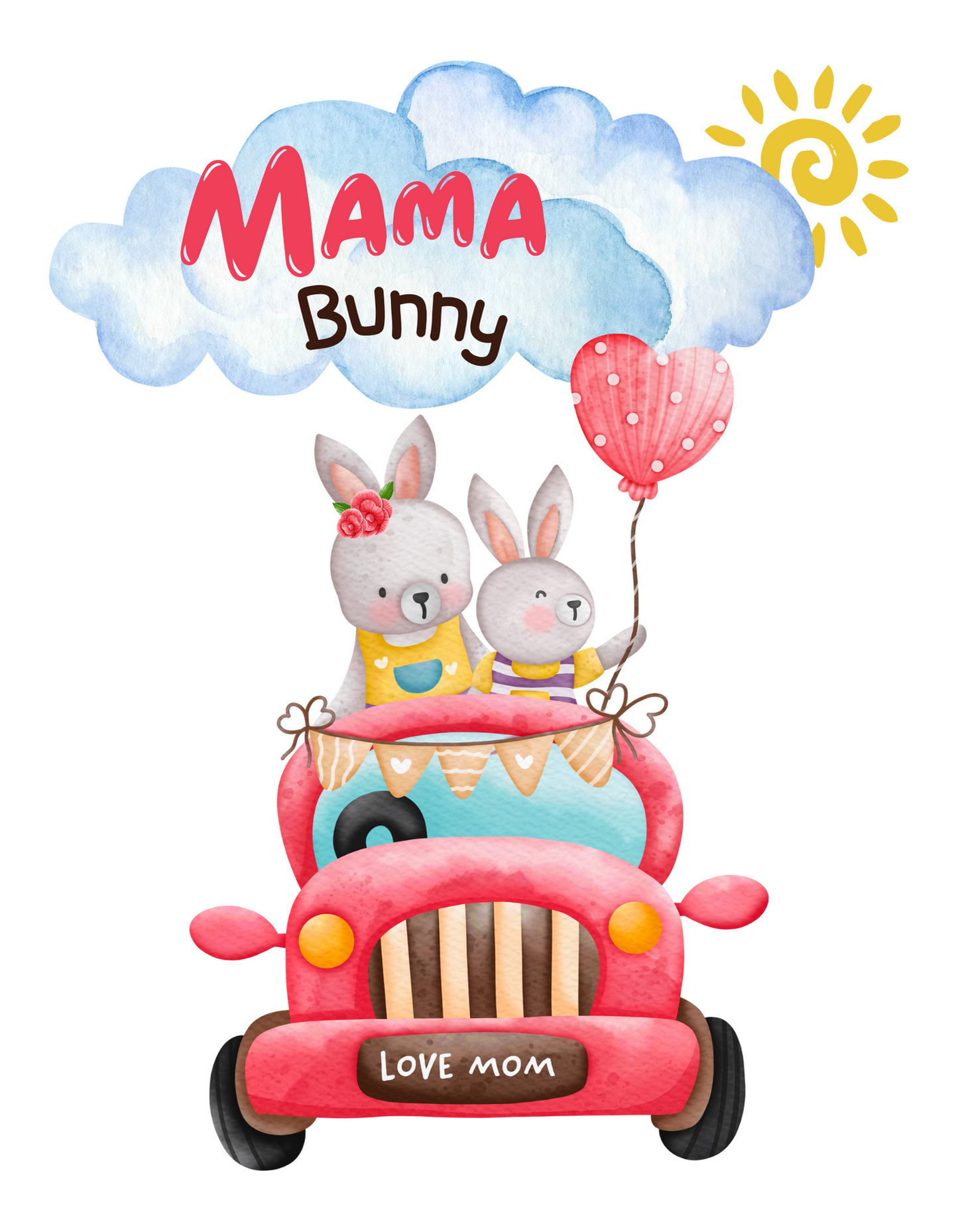 Mama Bunny Love - White