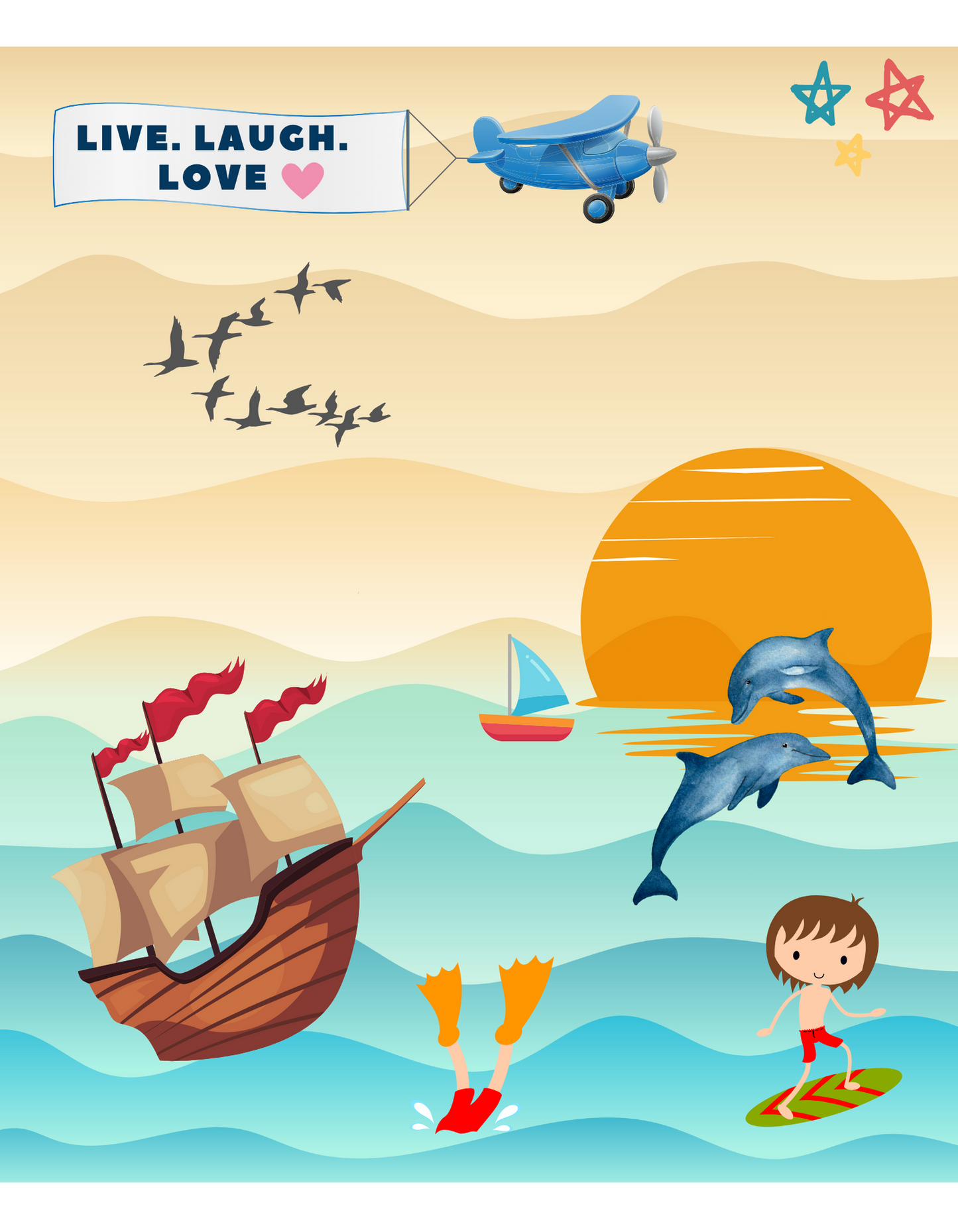 Live Laugh Love - White