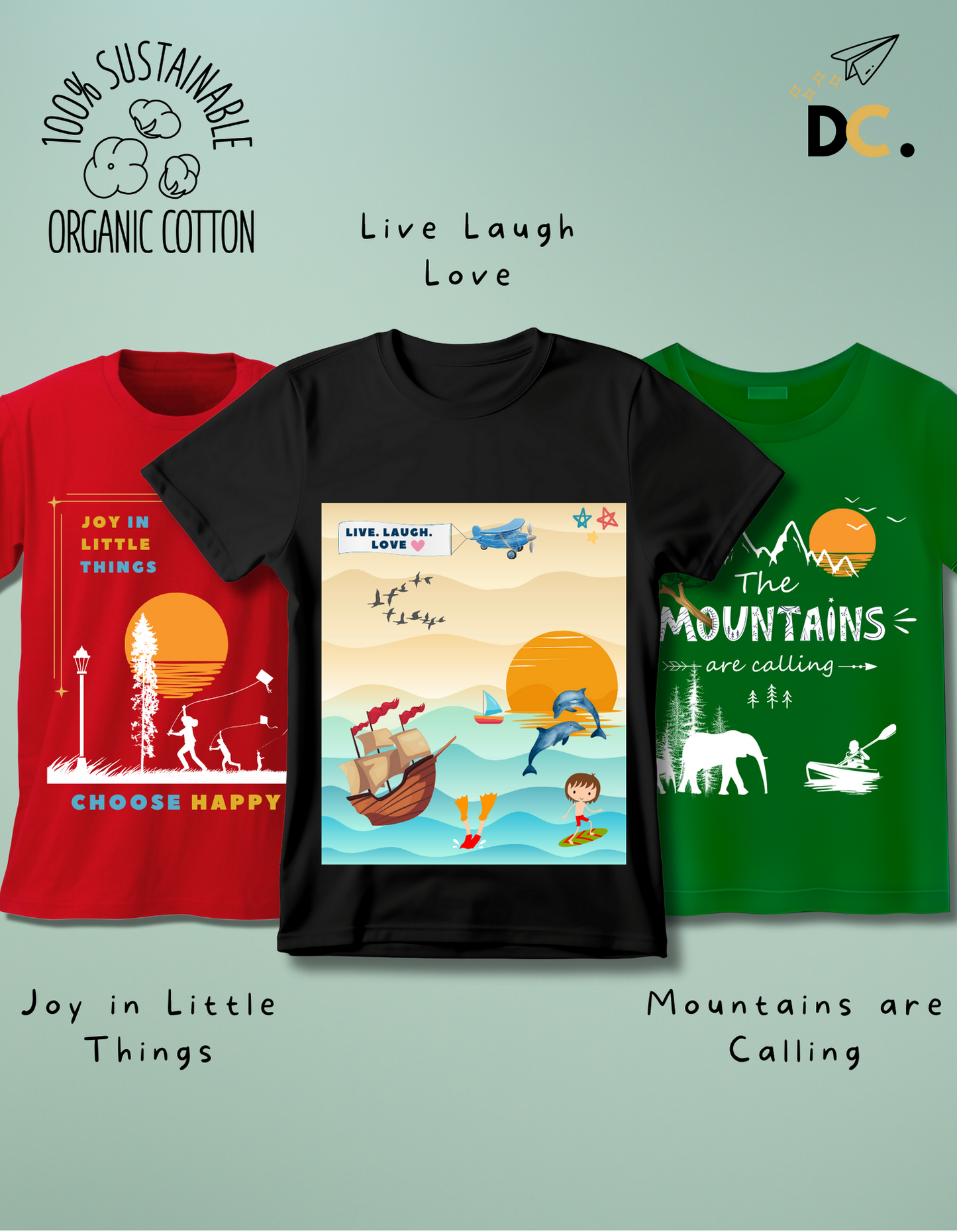 Pack of 3 Joys of Life T-shirt