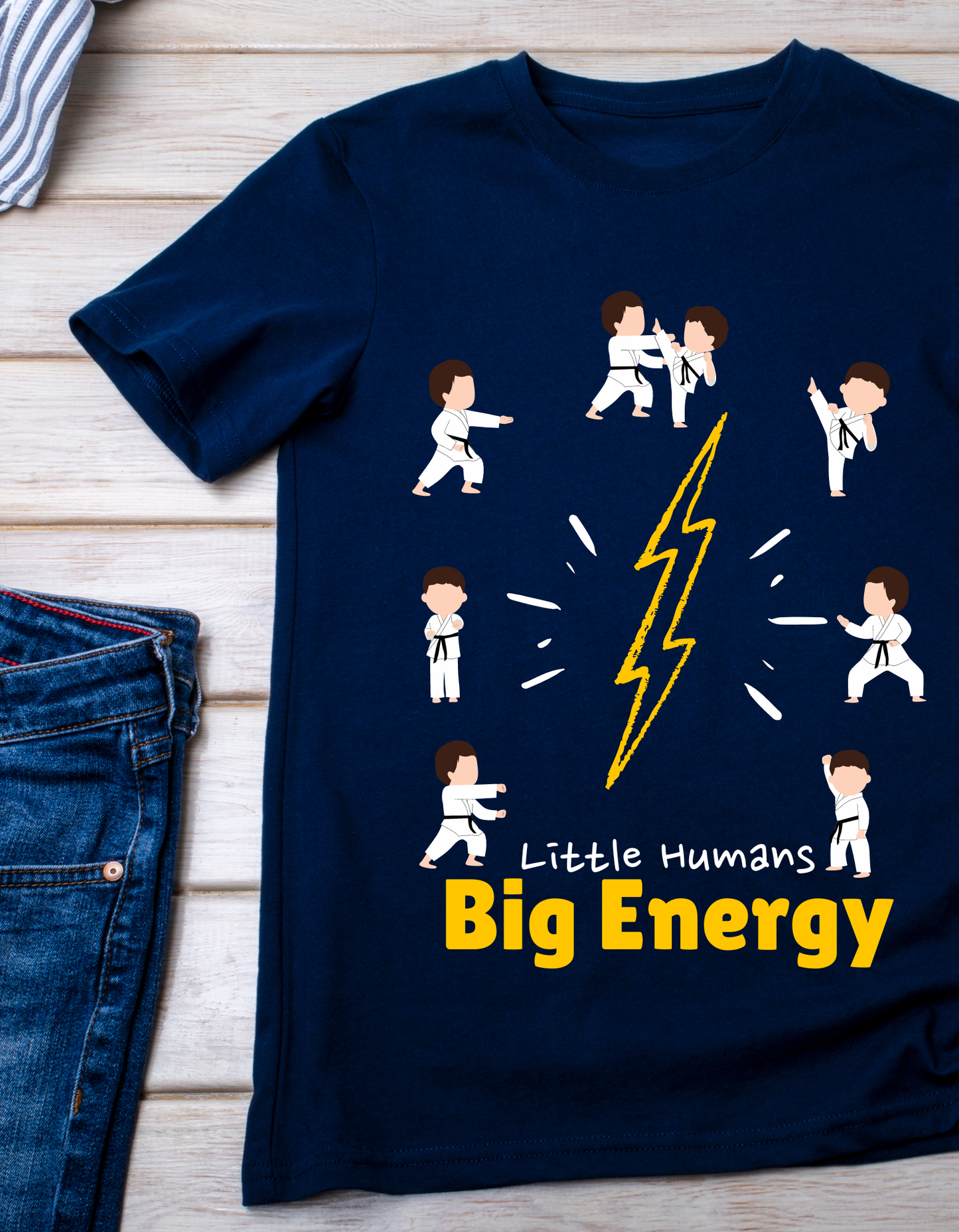 Little Humans Big Energy - Navy Blue