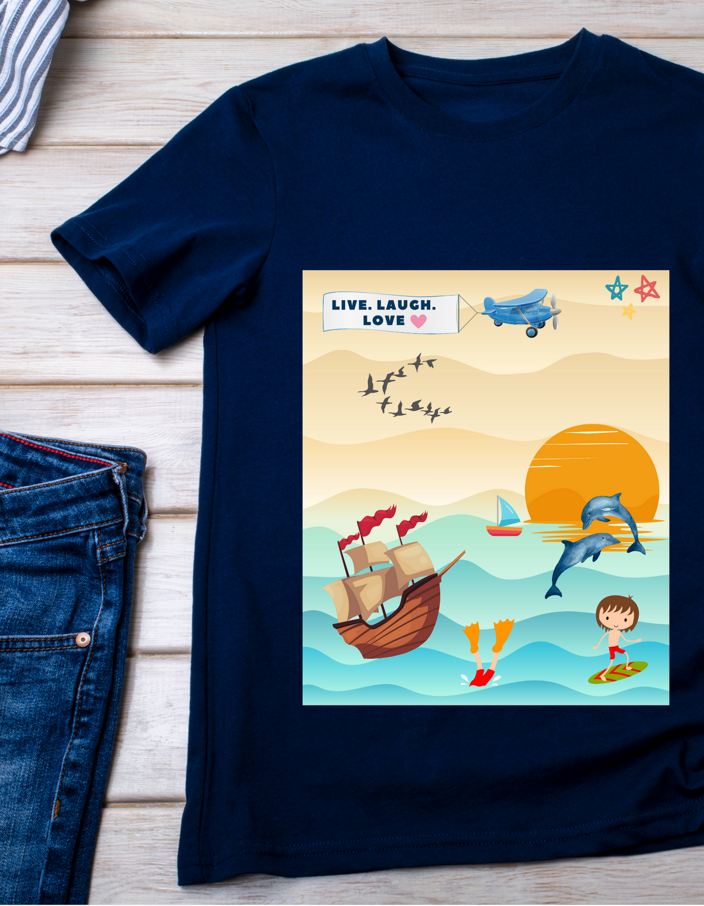 Live Laugh Love - Navy Blue