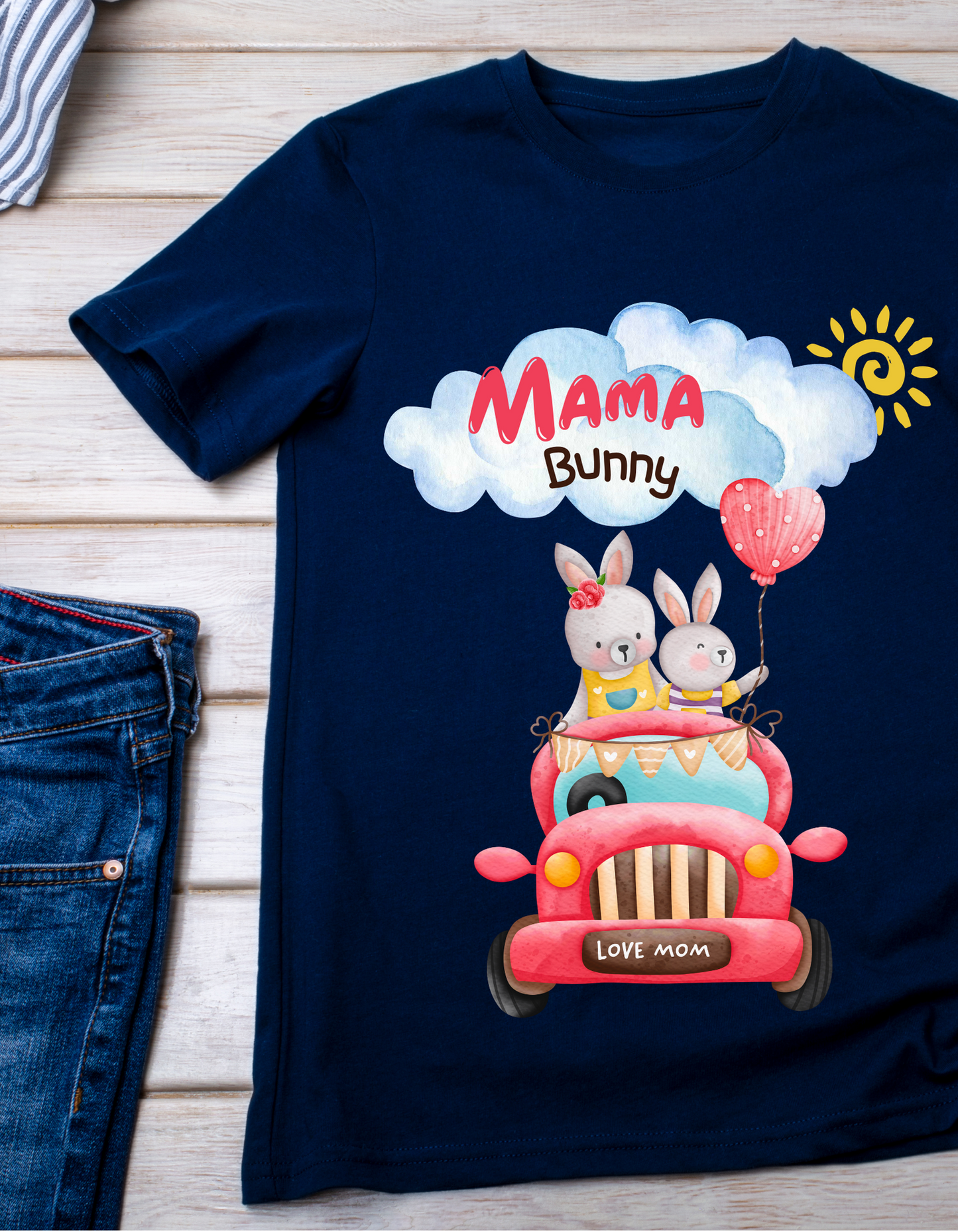 Mama Bunny Love - Navy Blue