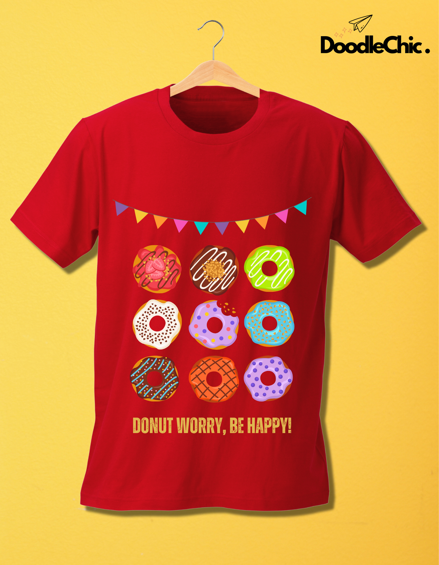 Donut Worry Be Happy - Red