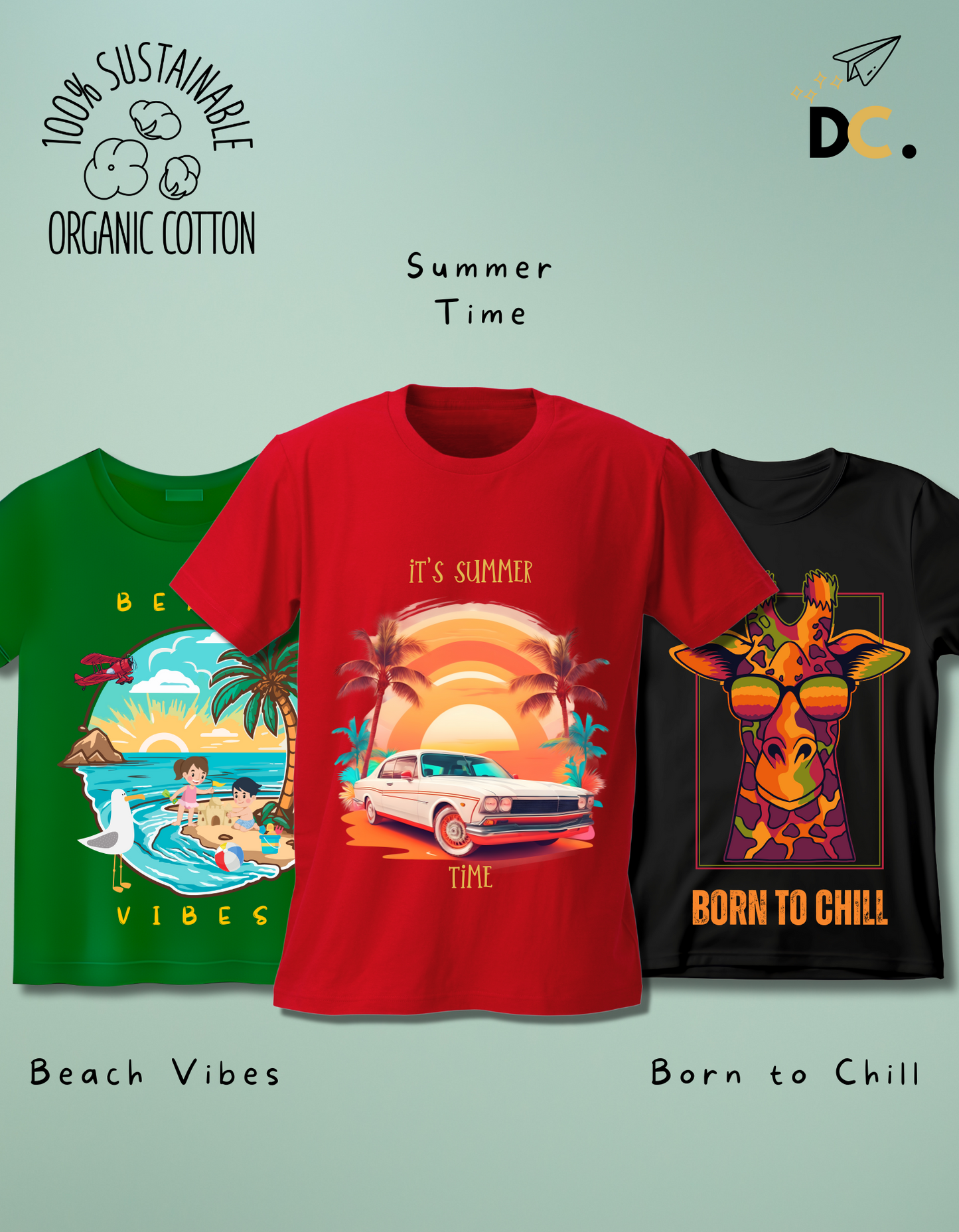 Pack of 3 Beach and Summer T-shirts