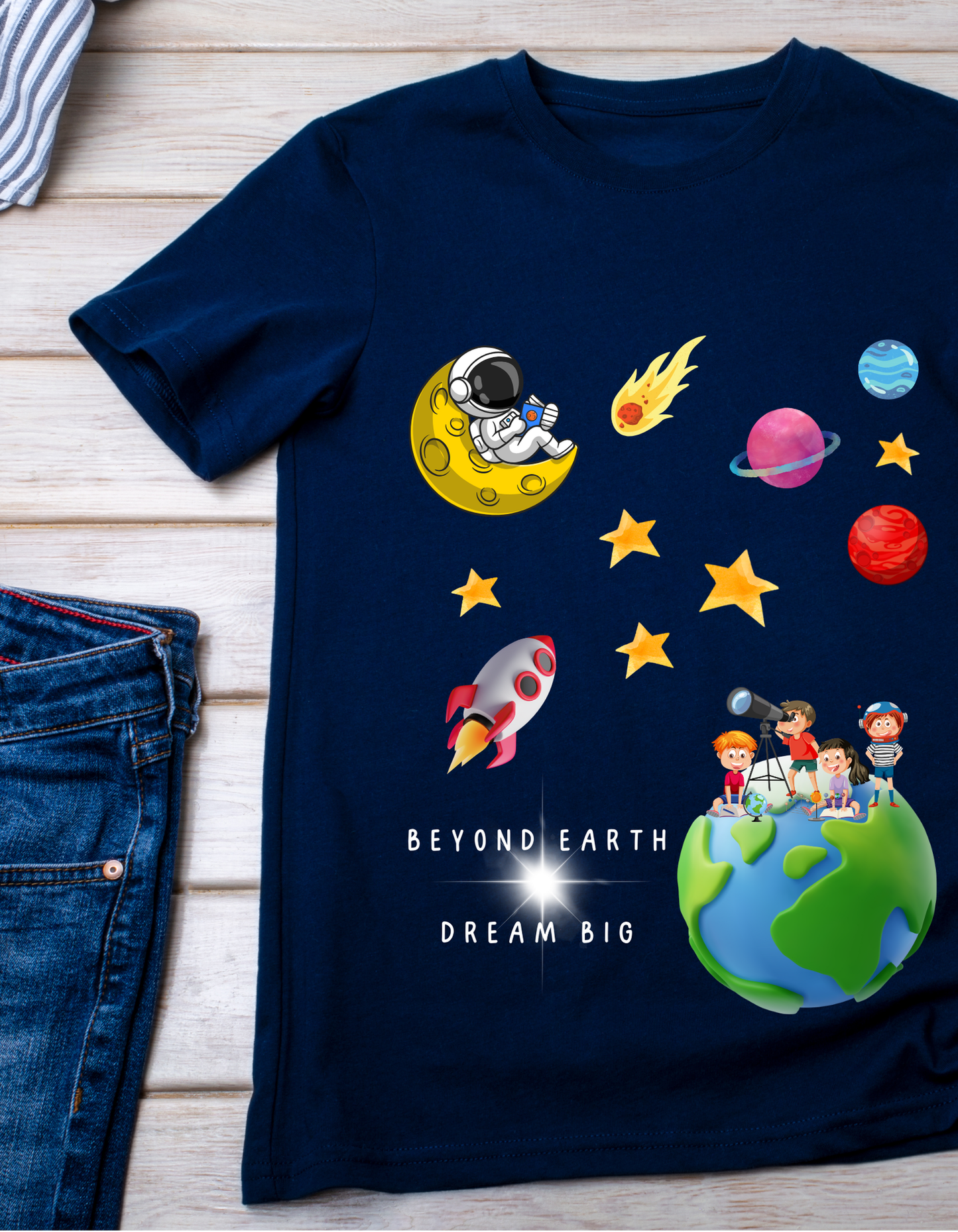 Beyond Earth Dream Big - Navy Blue