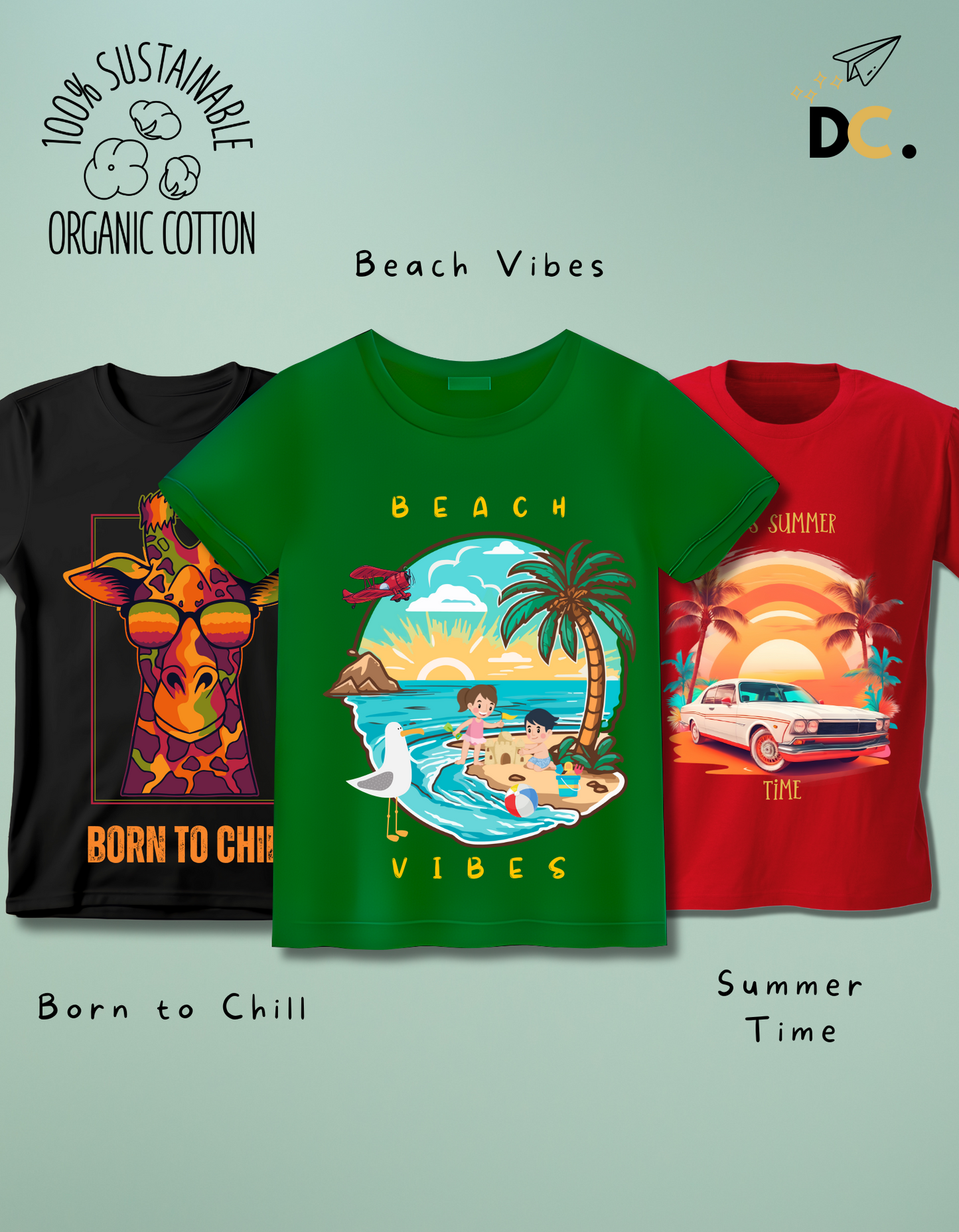 Pack of 3 Beach and Summer T-shirts