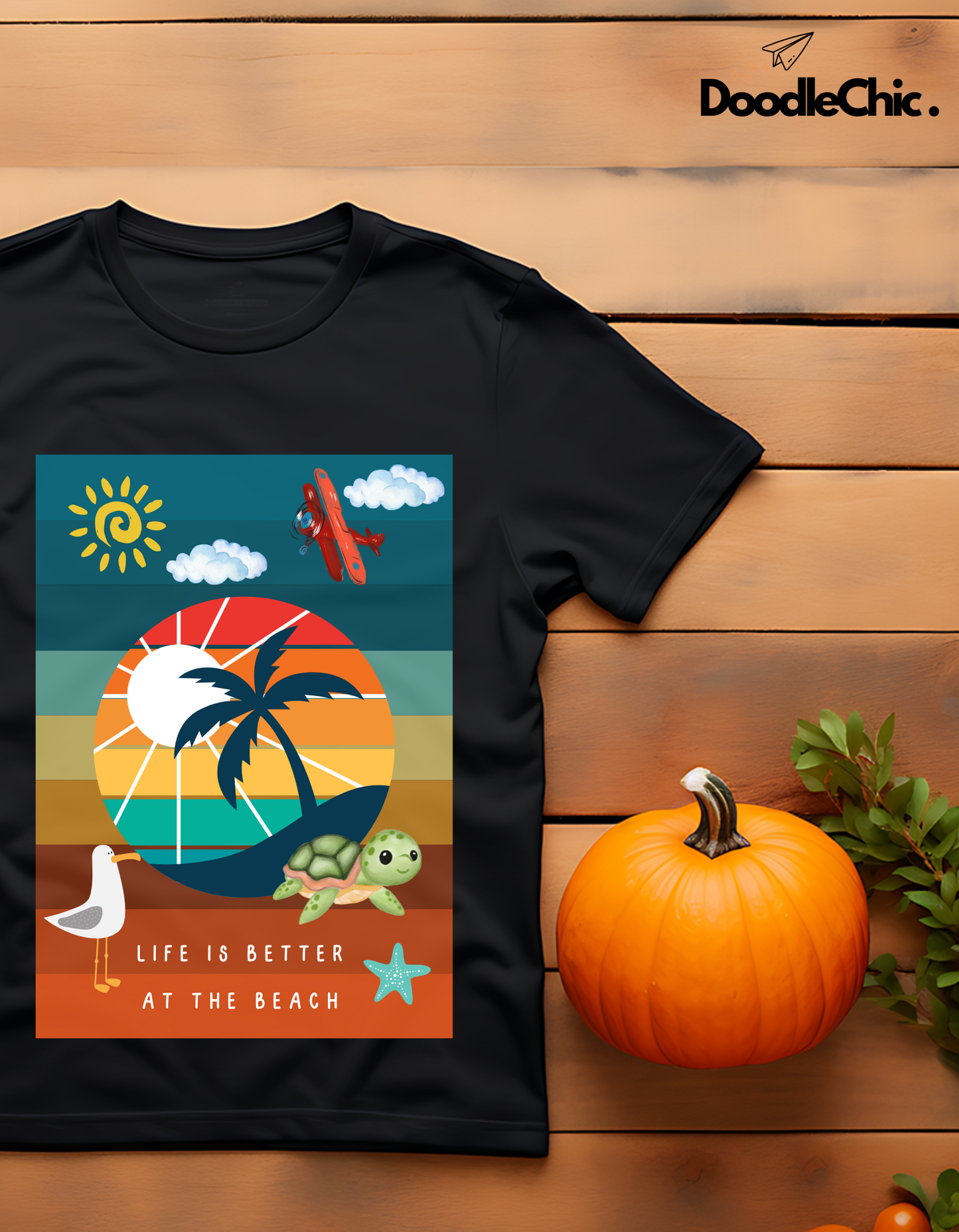 Life at Beach - Black