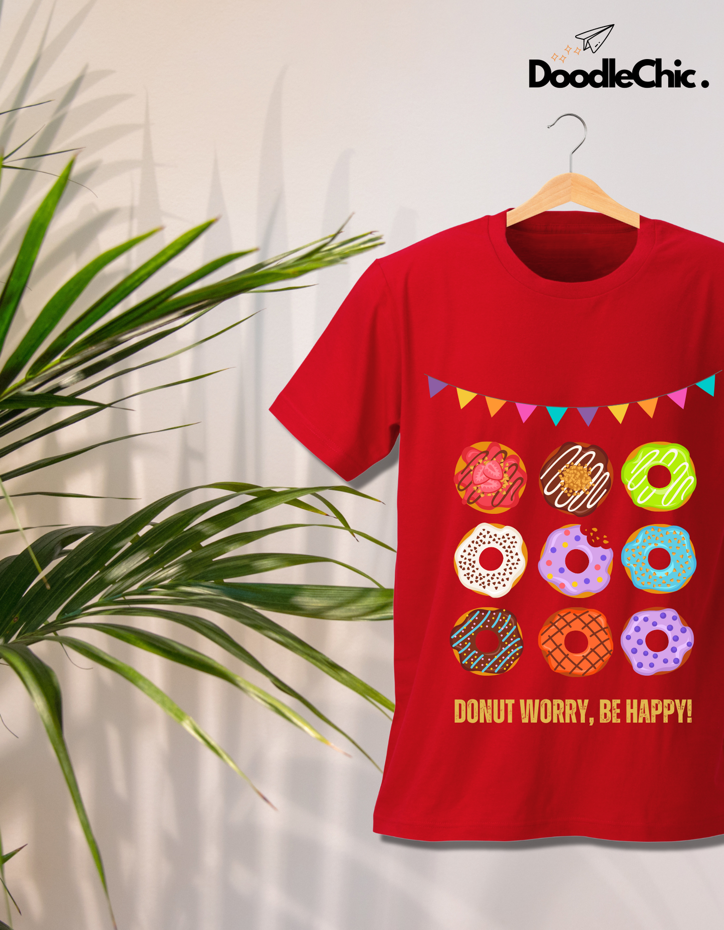 Donut Worry Be Happy - Red