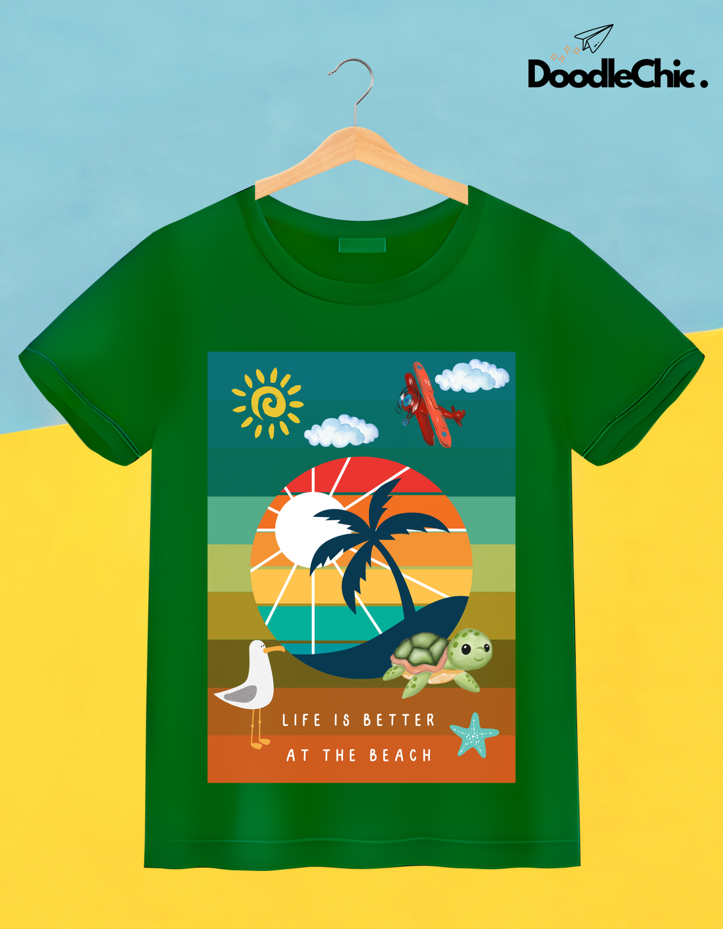 Life at Beach - Green