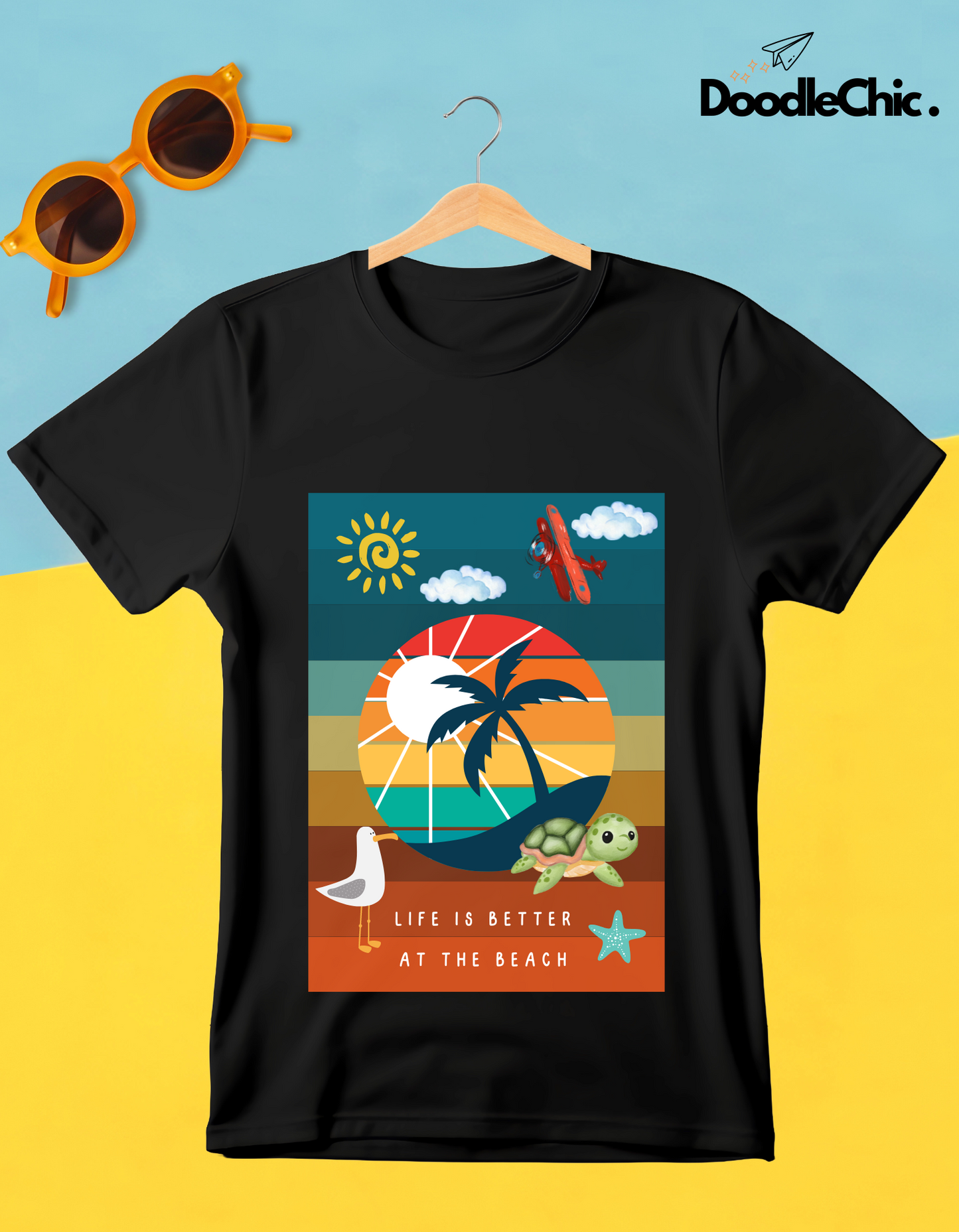 Life at Beach - Black