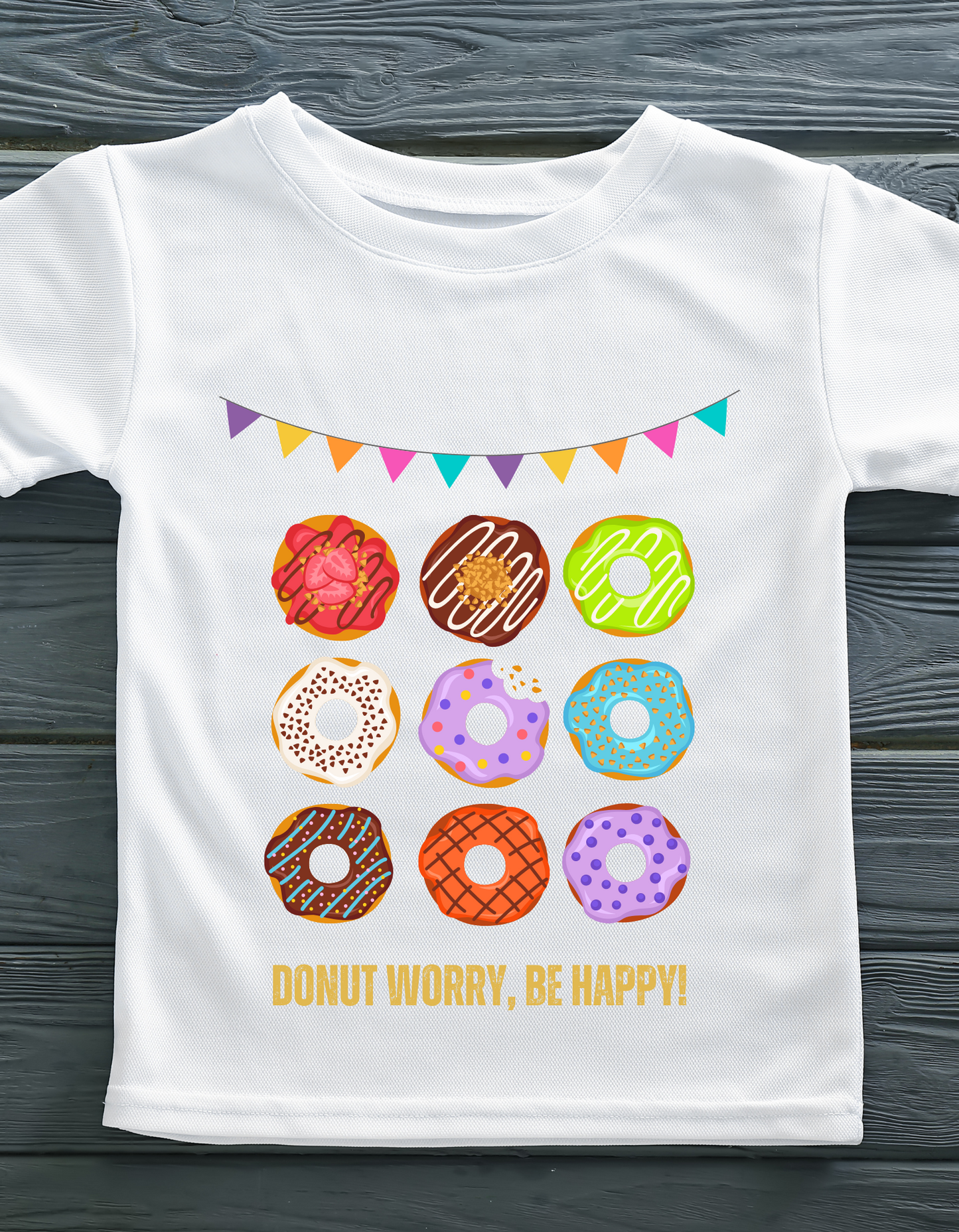 Donut Worry Be Happy - White