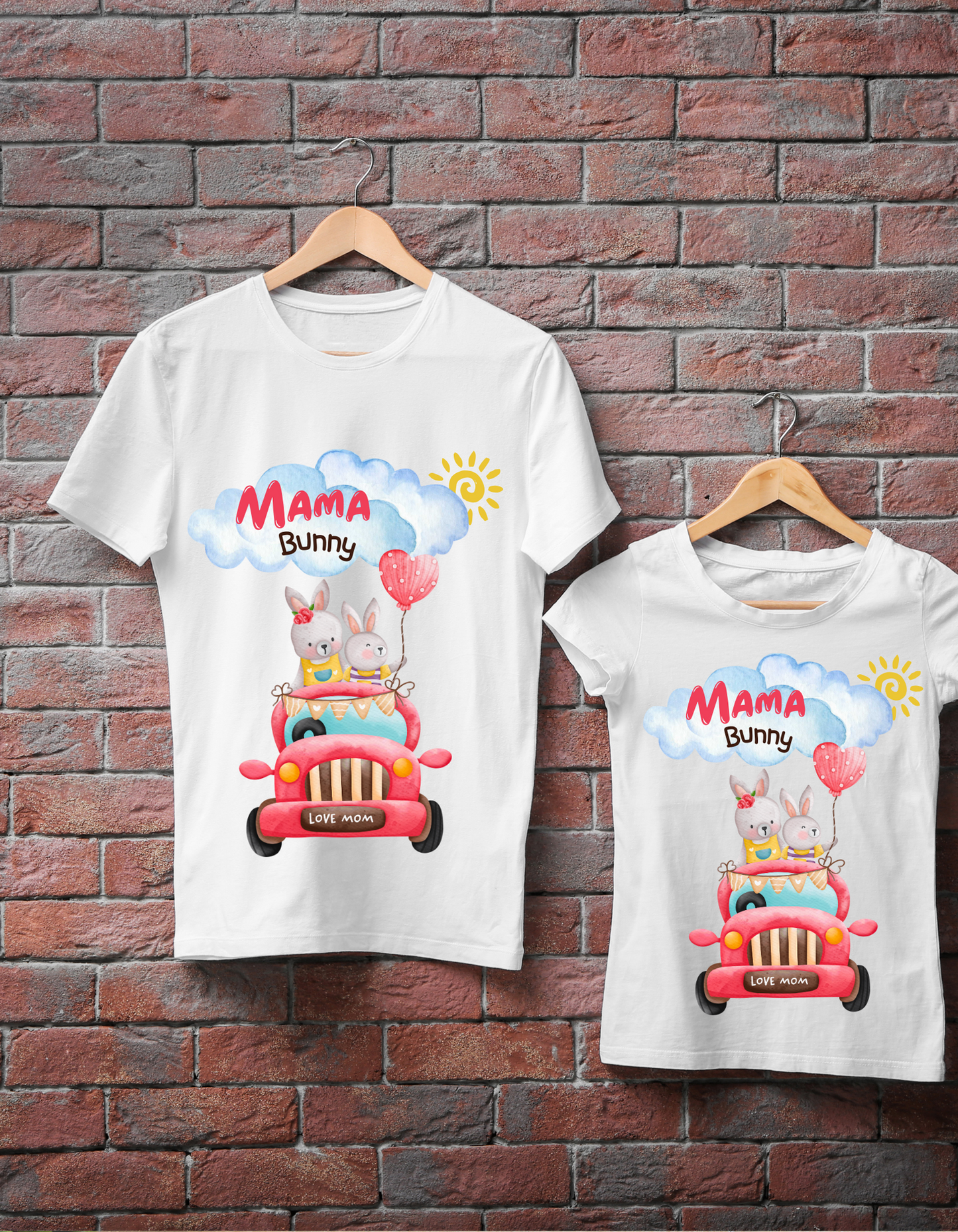 Mama Bunny Love - White