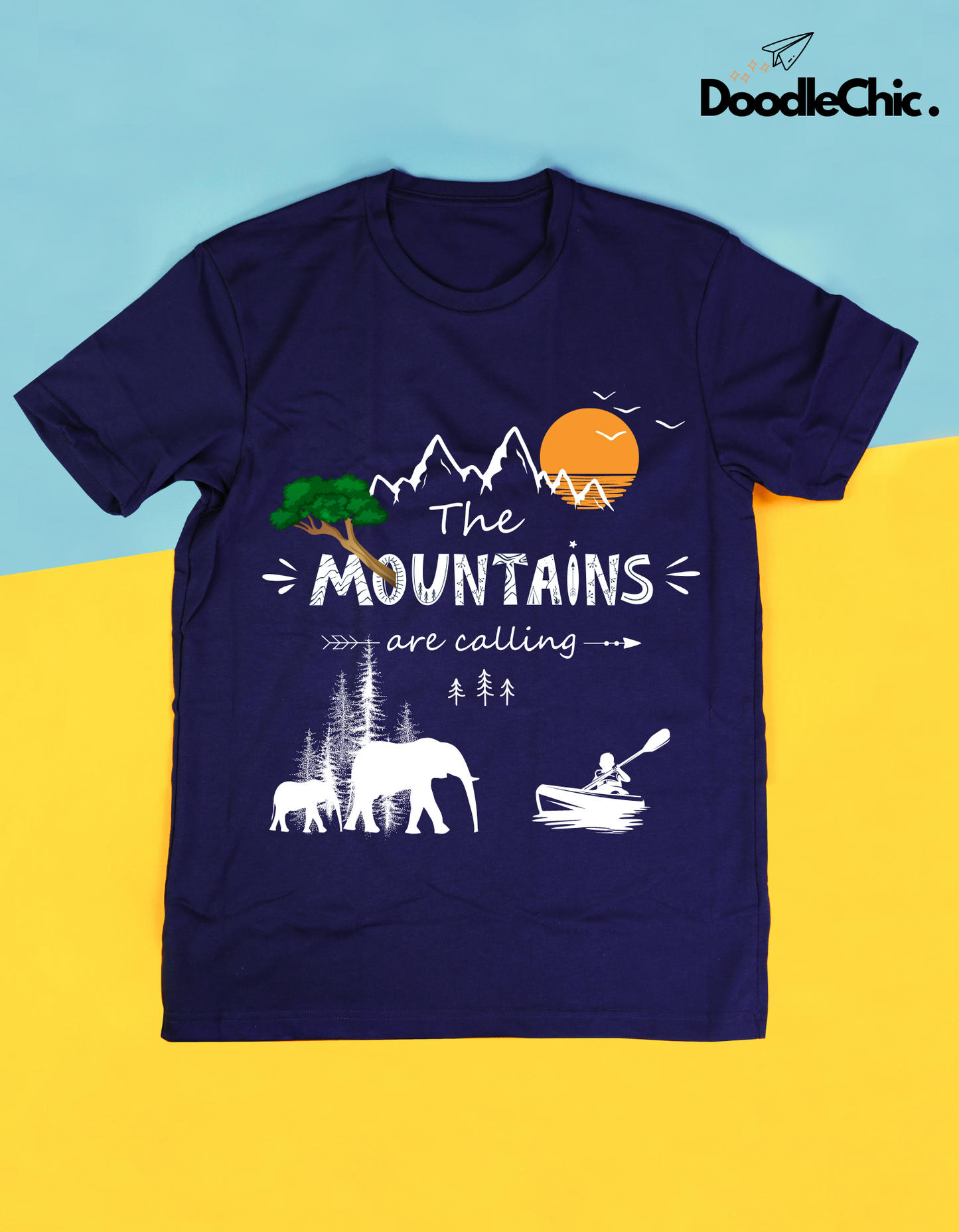 Mountains are Calling - Navy Blue
