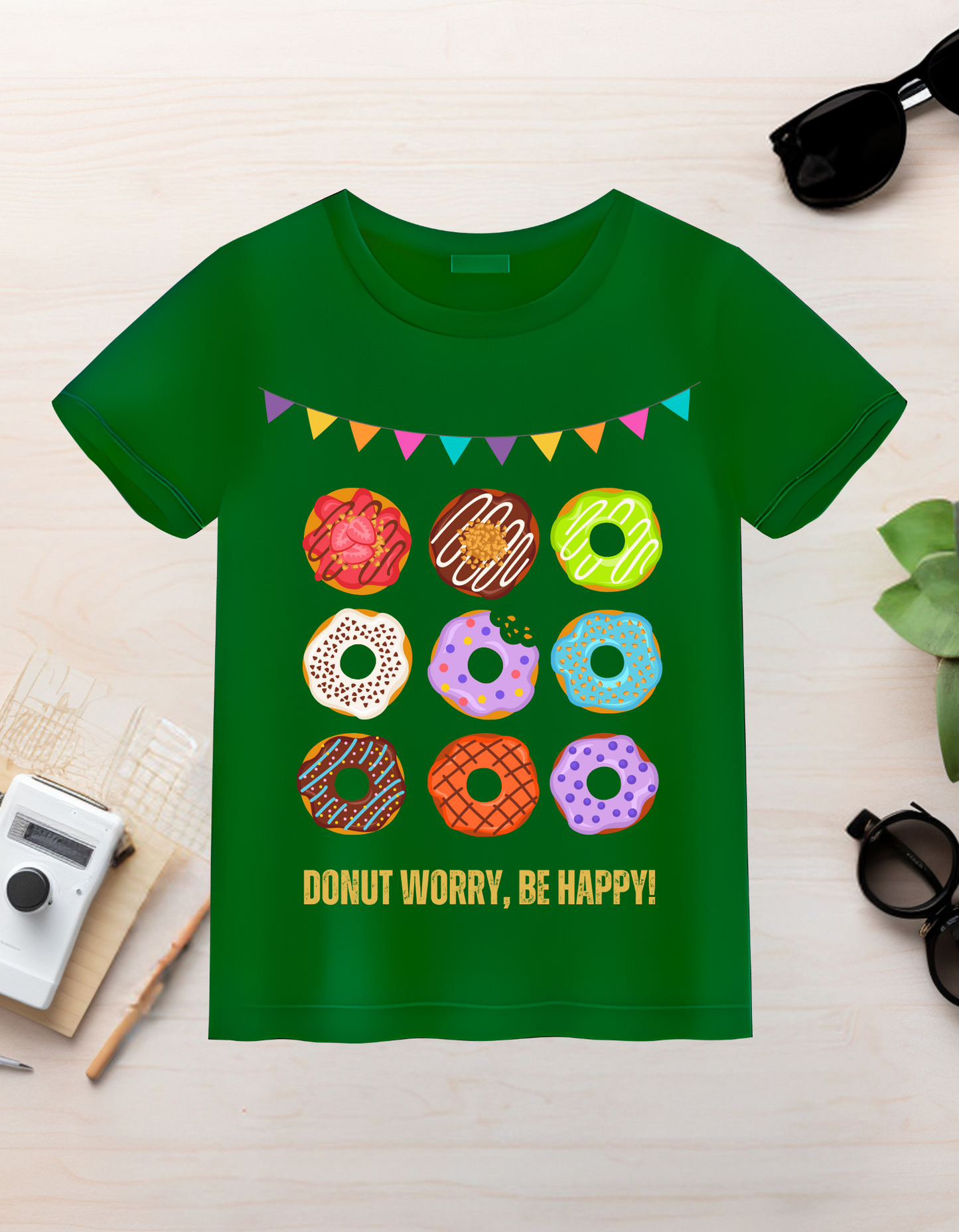 Donut Worry Be Happy - Green