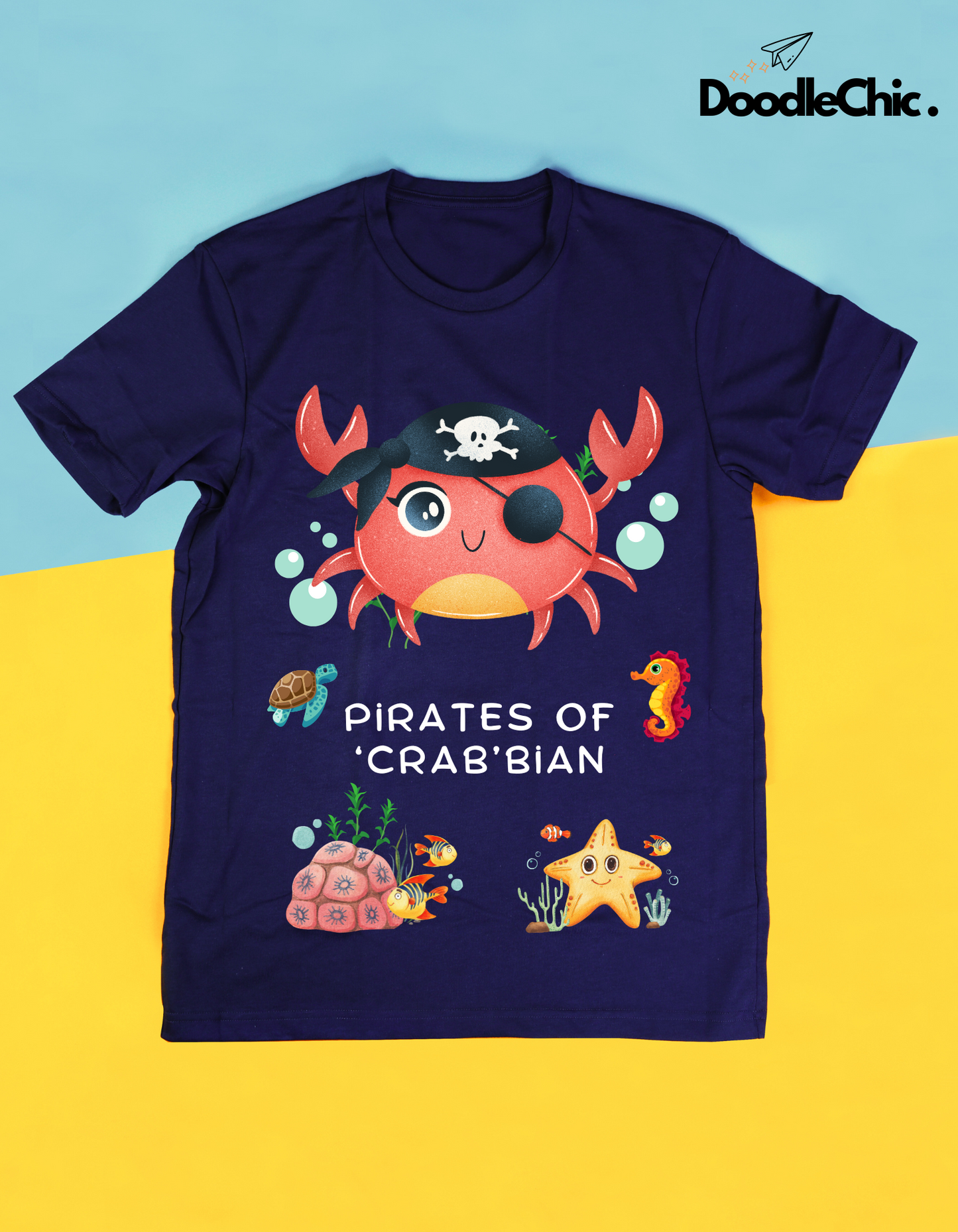Pirates of 'Crab'bian - Navy Blue