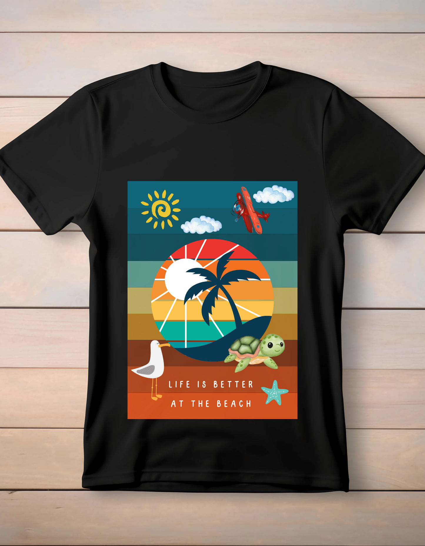 Life at Beach - Black