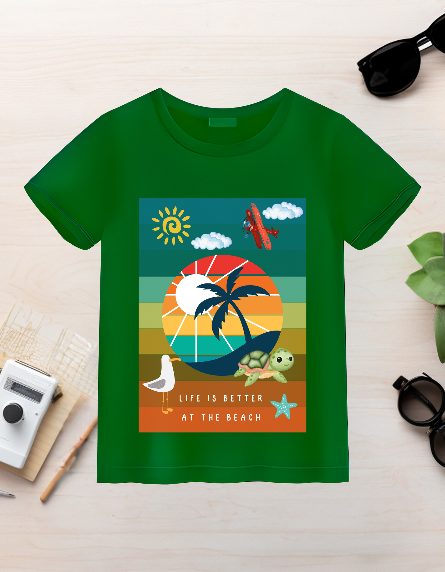 Life at Beach - Green