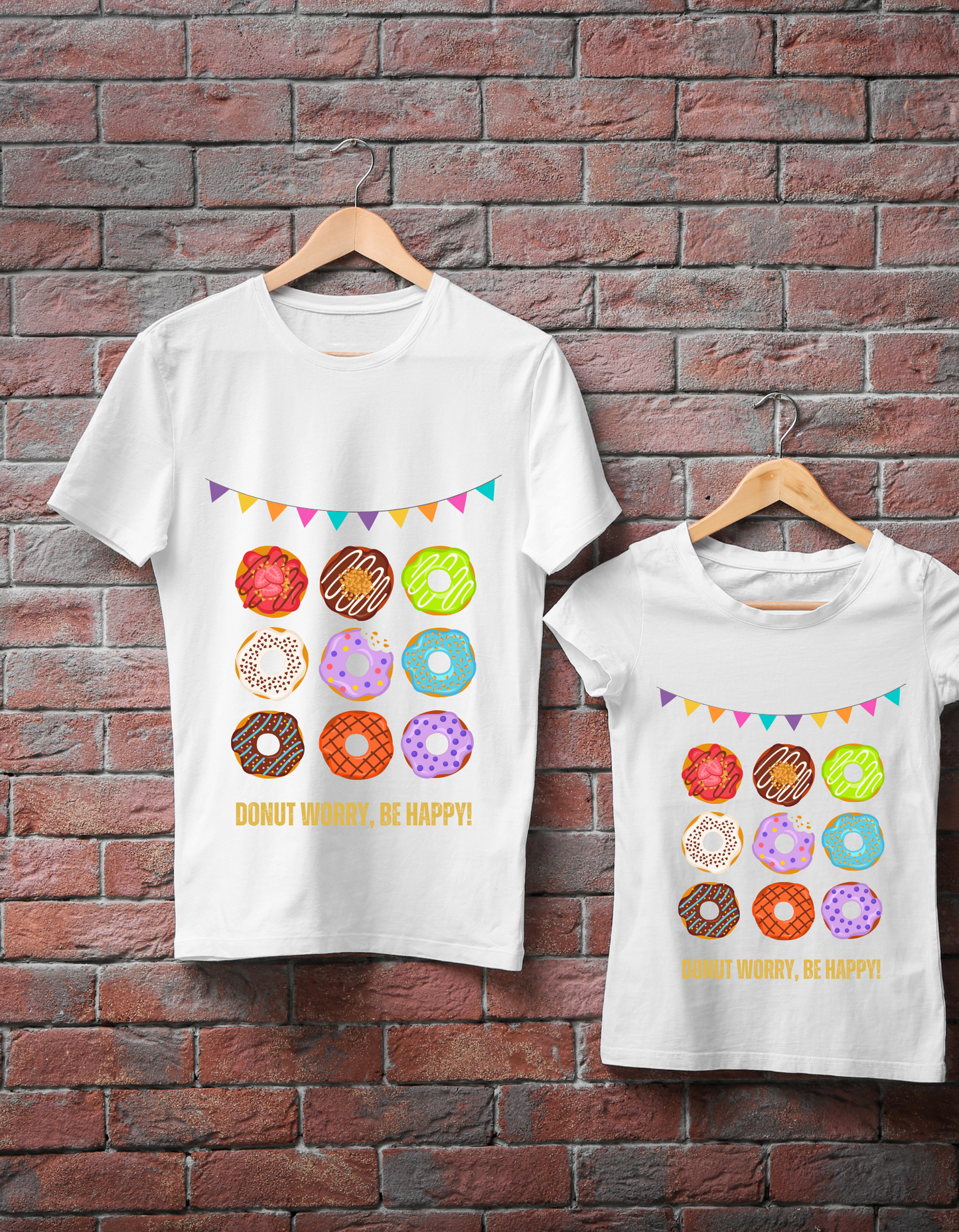 Donut Worry Be Happy - White