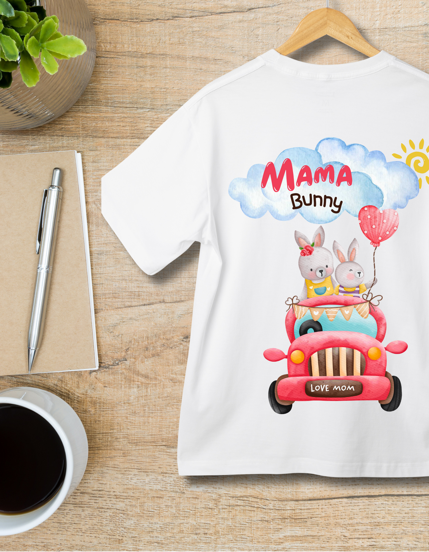 Mama Bunny Love - White