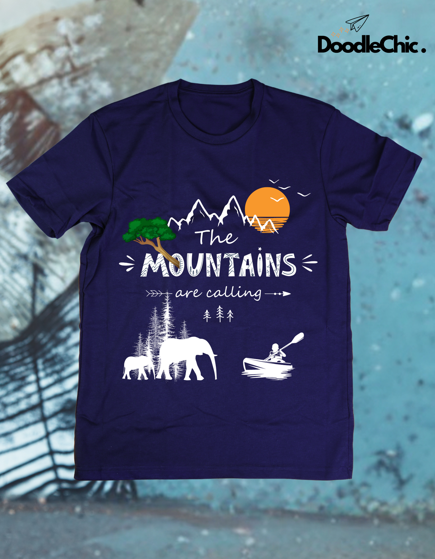 Mountains are Calling - Navy Blue