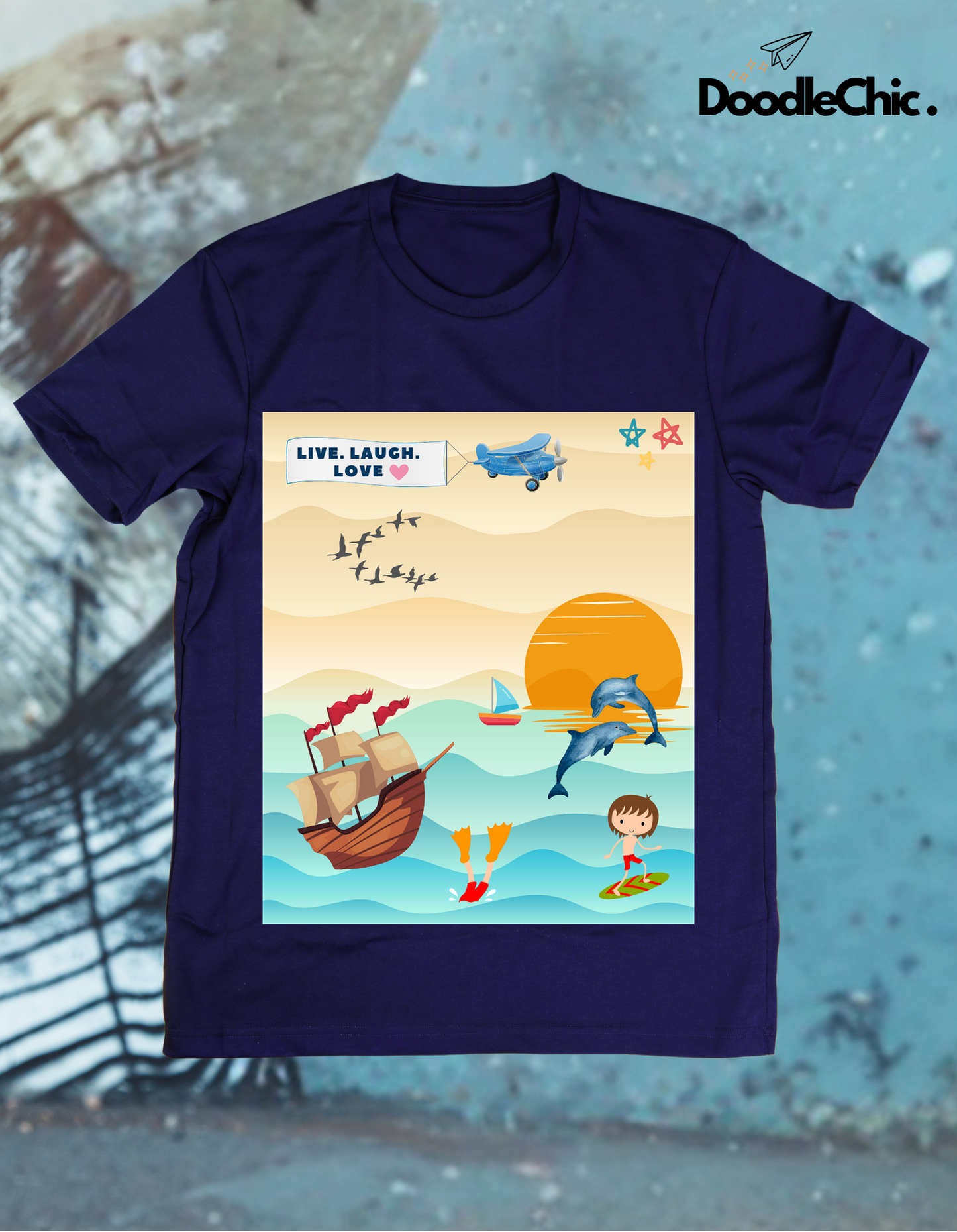 Live Laugh Love - Navy Blue