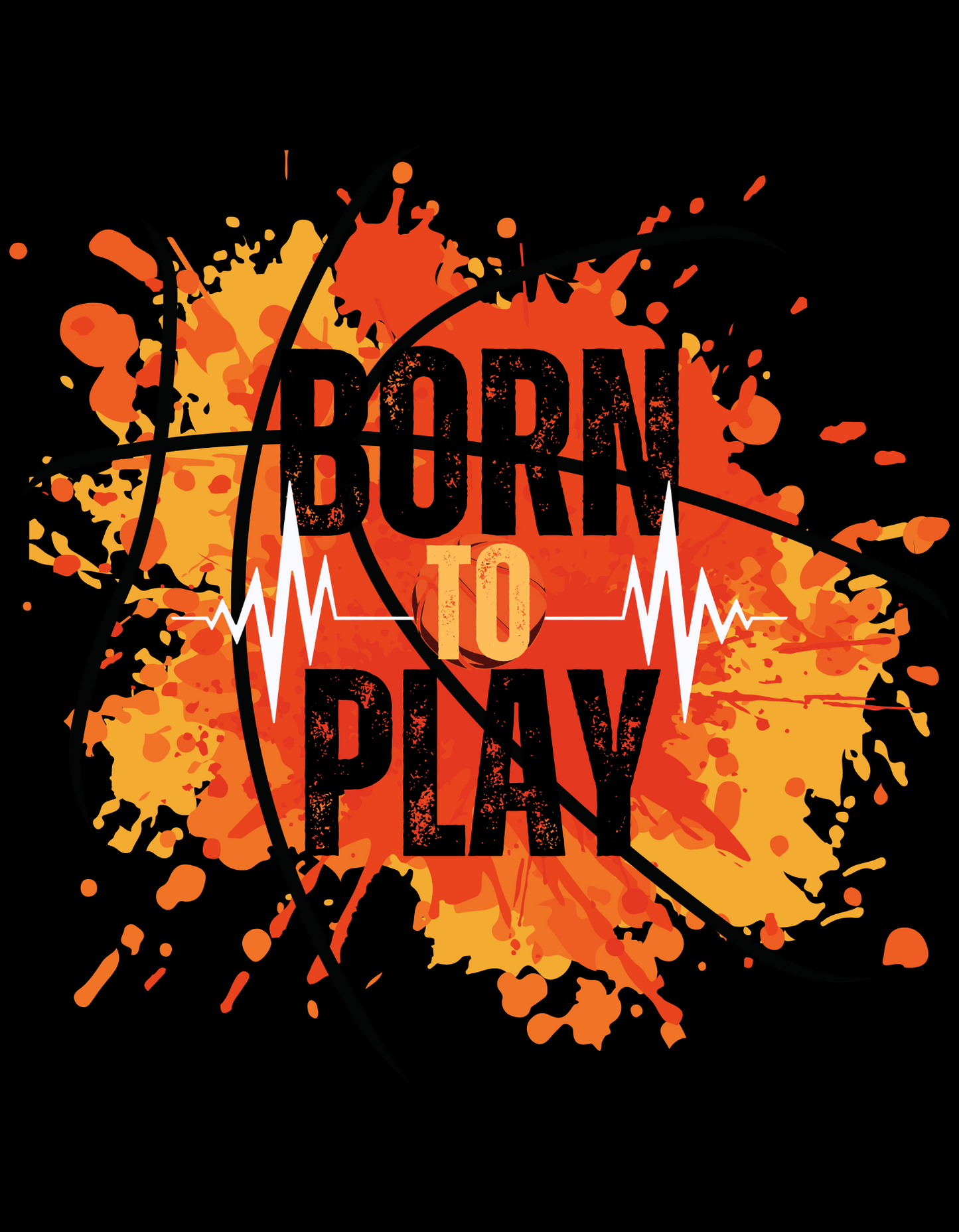 Born to Play Kids Organic Cotton T-shirt Black from DoodleChic