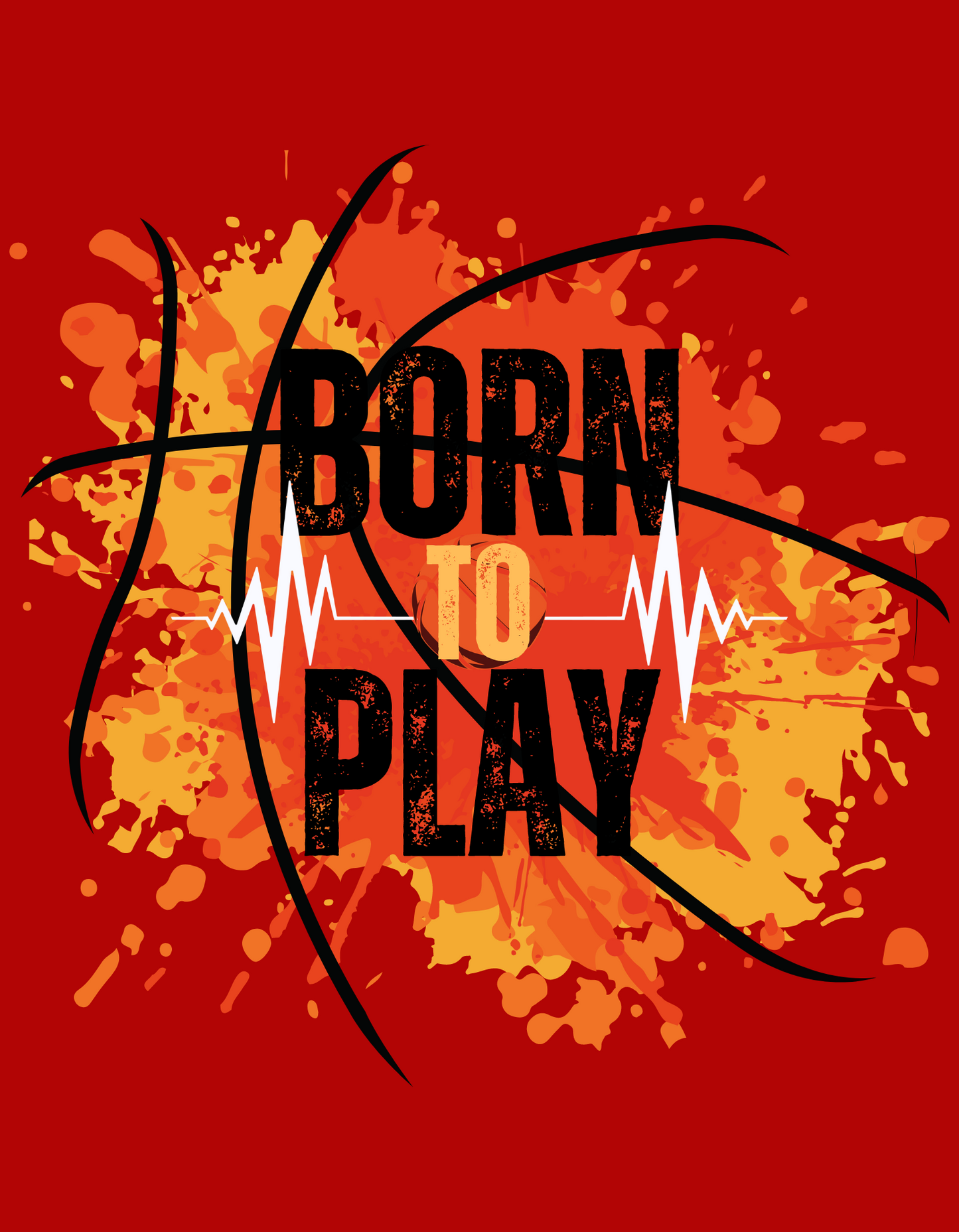 Born to Play Kids Organic Cotton T-shirt Red from DoodleChic