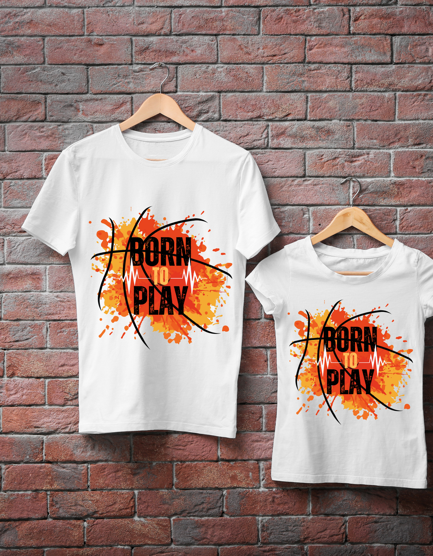 Born to Play Kids Organic Cotton T-shirt White from DoodleChic
