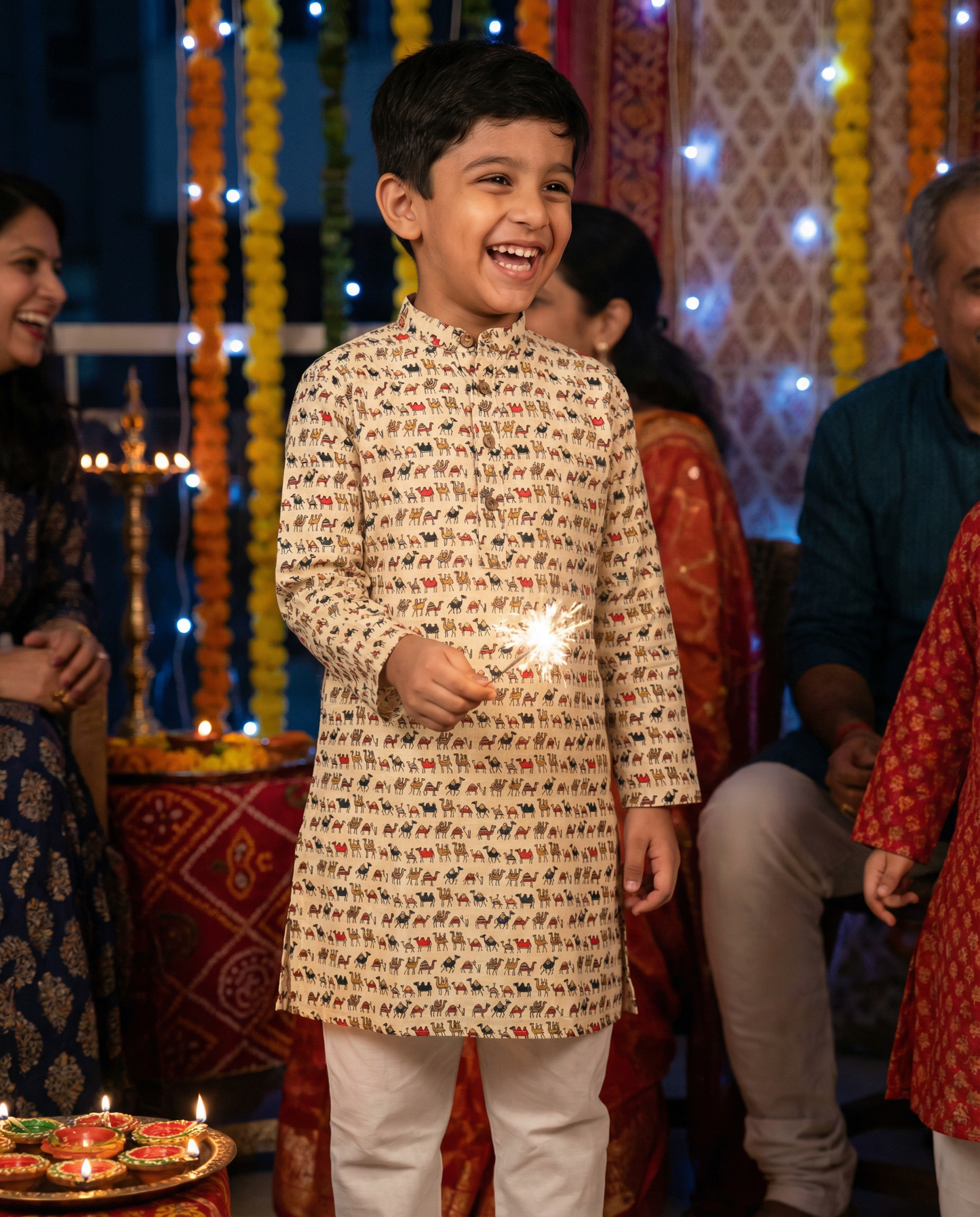 अBIR Camel Caravan Kurta for Boys