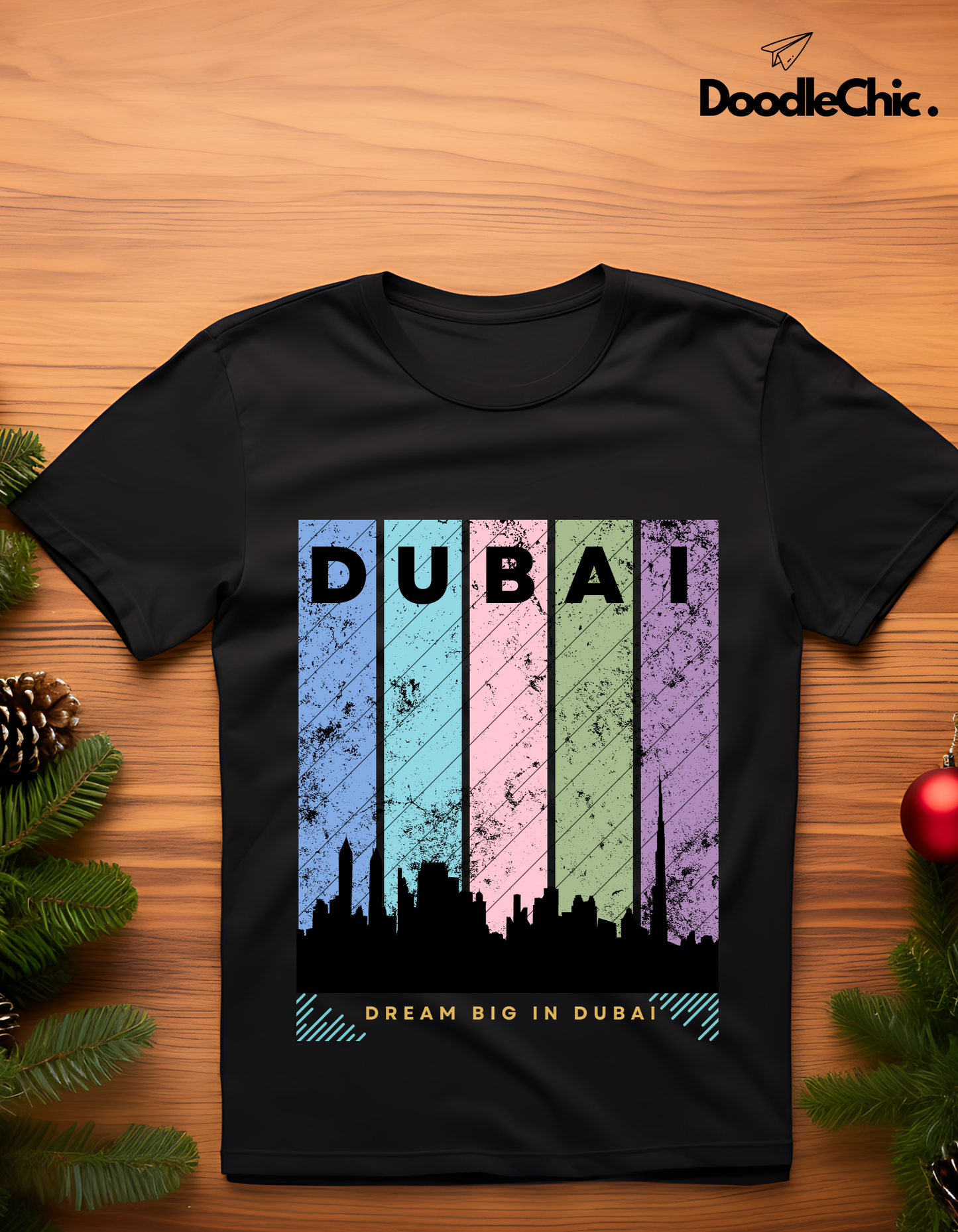 Dubai Kids Organic Cotton T-shirt Black from DoodleChic