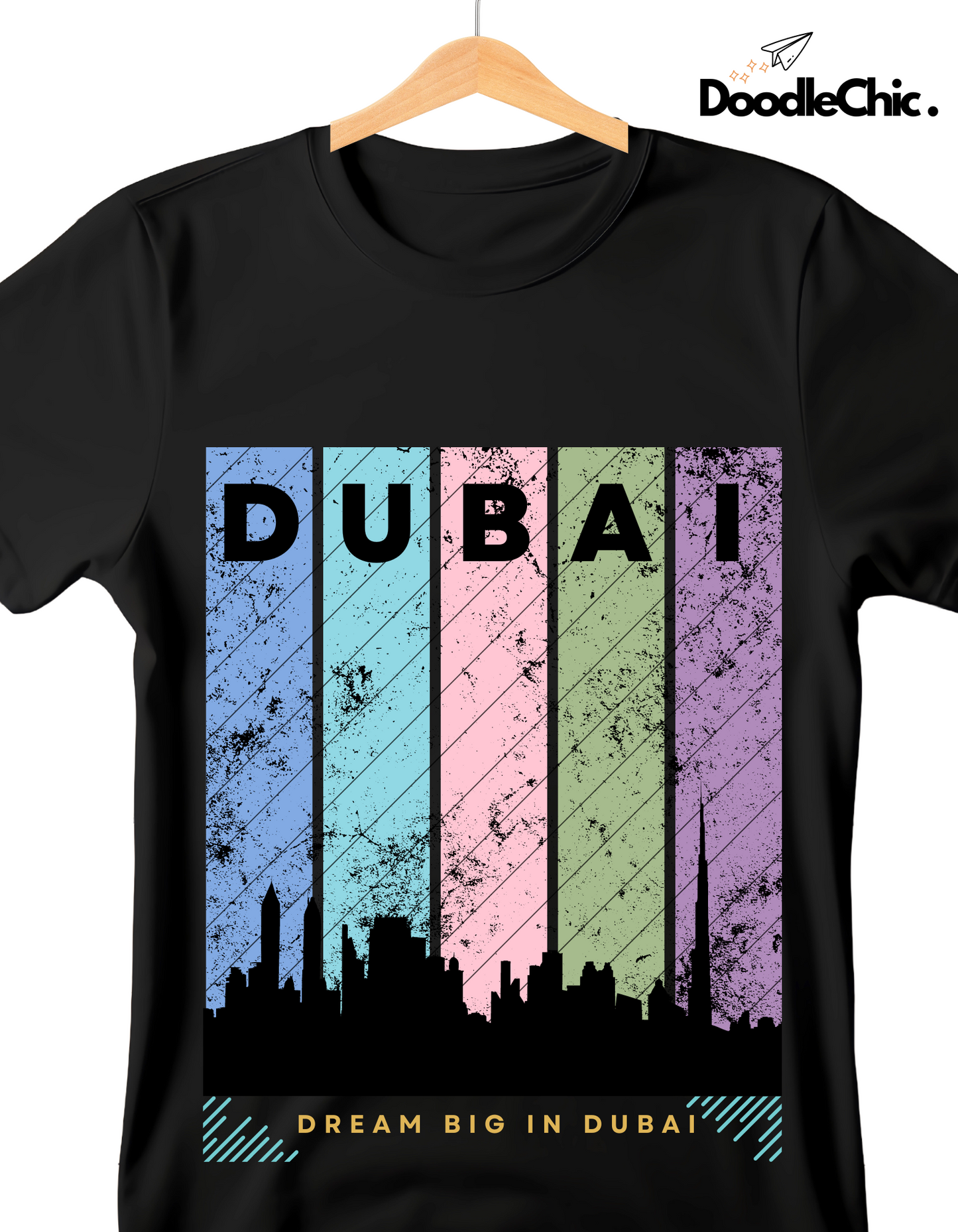 Dubai Kids Organic Cotton T-shirt Black from DoodleChic