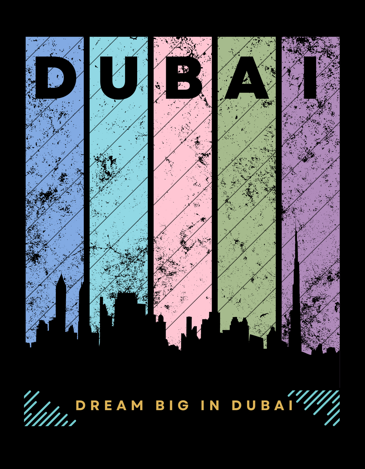 Dubai Kids Organic Cotton T-shirt Black from DoodleChic