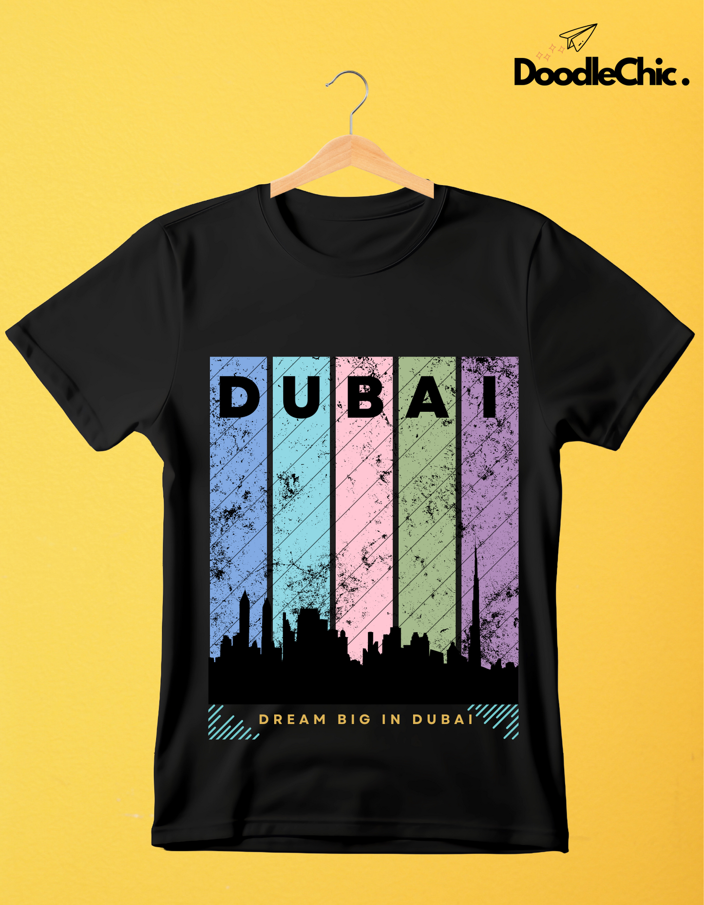Dubai Kids Organic Cotton T-shirt Black from DoodleChic