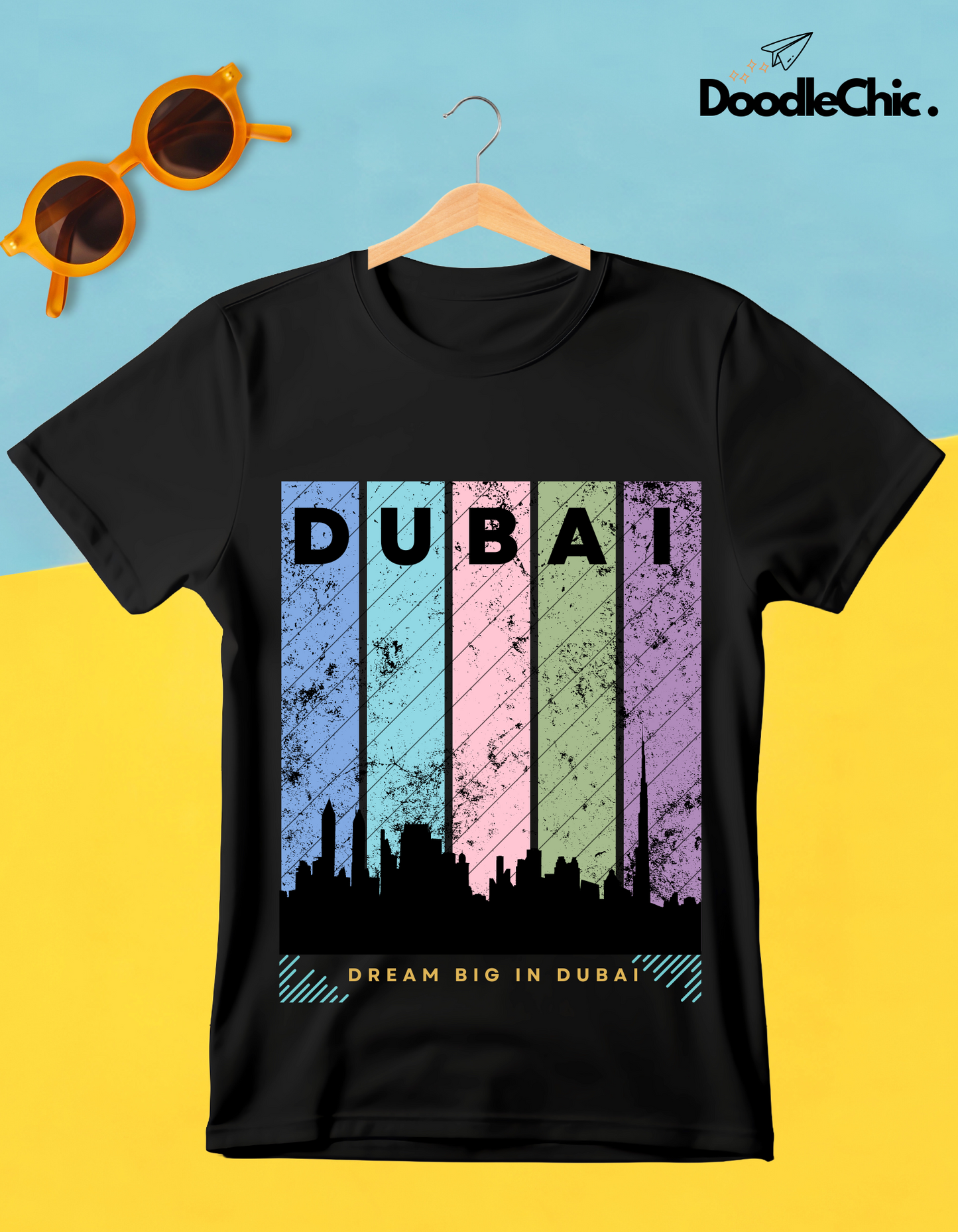 Dubai Kids Organic Cotton T-shirt Black from DoodleChic